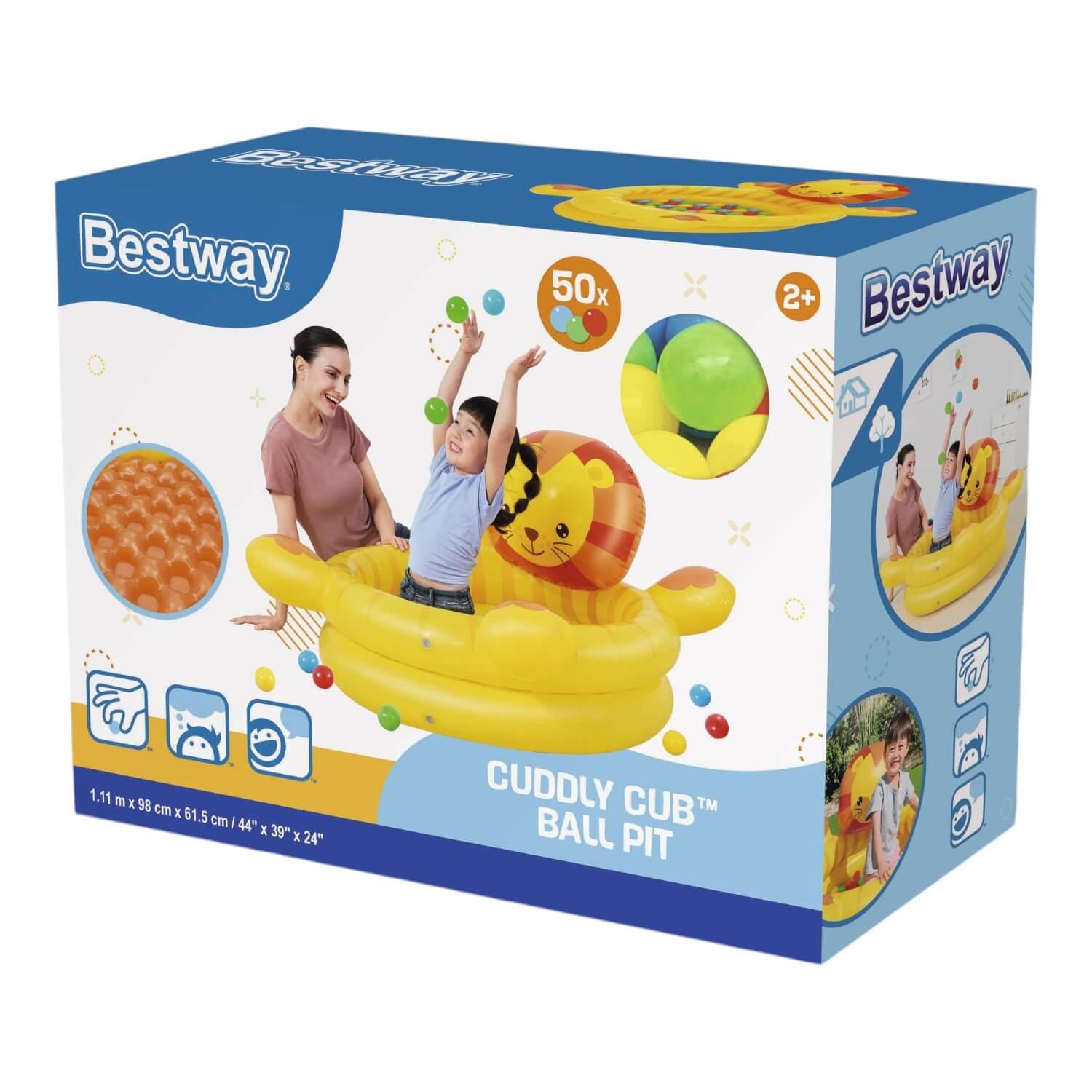 PISCINA BESTWAY LEON INFLABLE CON PELOTAS 111 X98X61.5 CM - 3