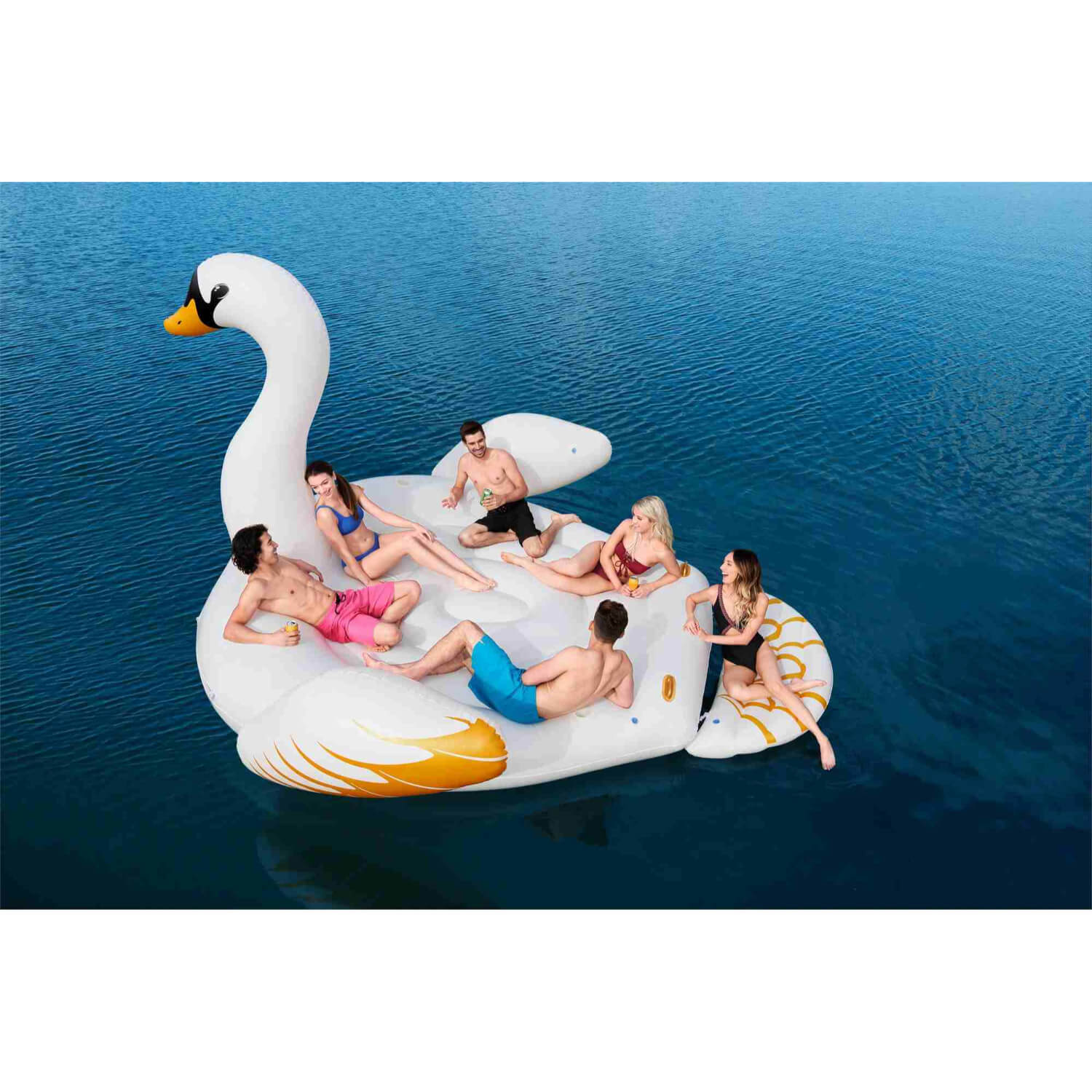 ISLA INFLABLE BESTWAY CISNE GIGANTE 399 CM - 2
