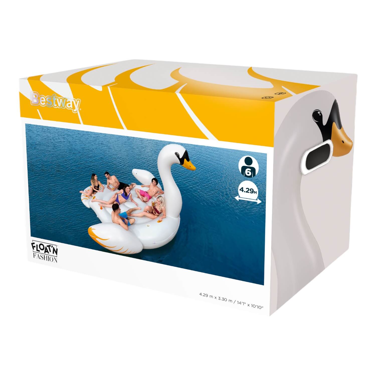 ISLA INFLABLE BESTWAY CISNE GIGANTE 399 CM - 3