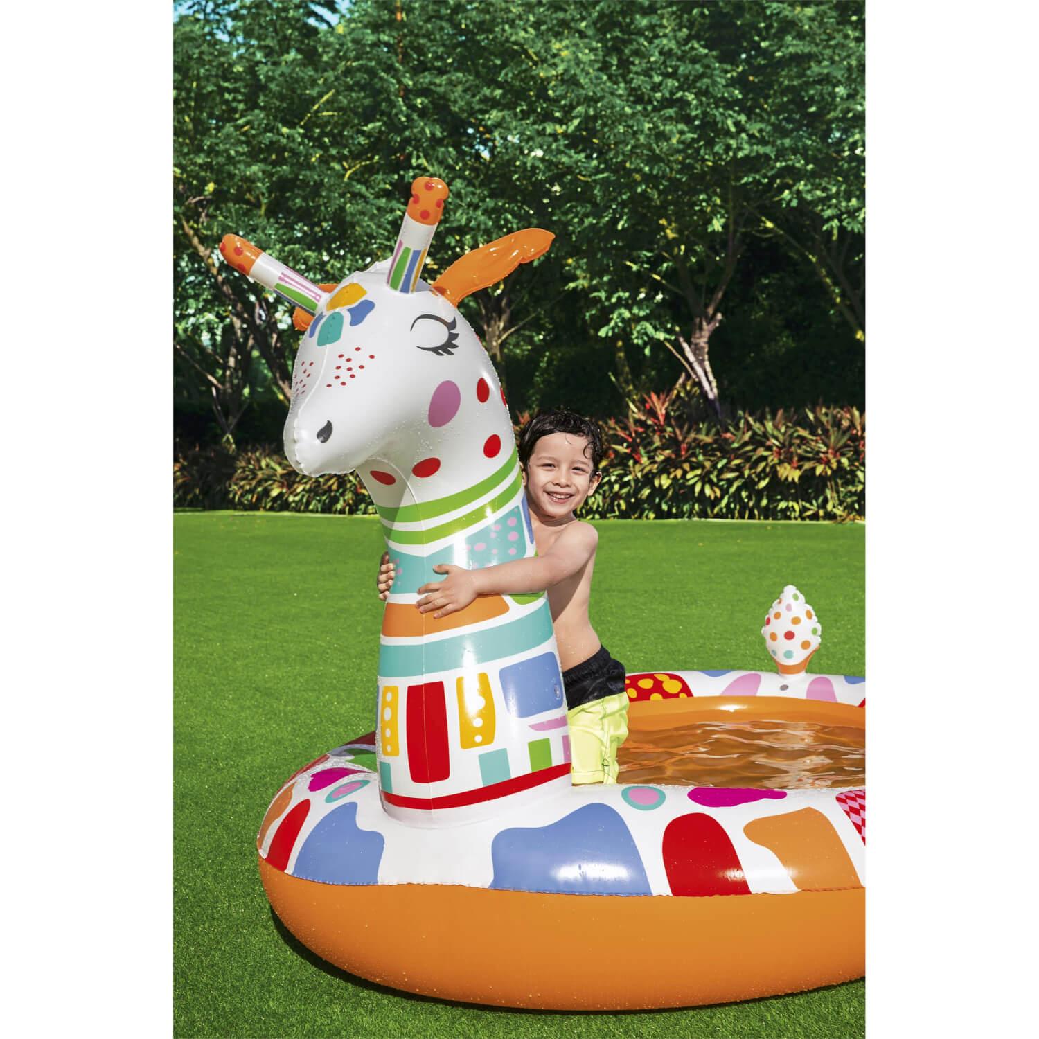 PISCINA INFLABLE BESTWAY REDONDA JIRAFA 2.66X1.57X1.27M - 9