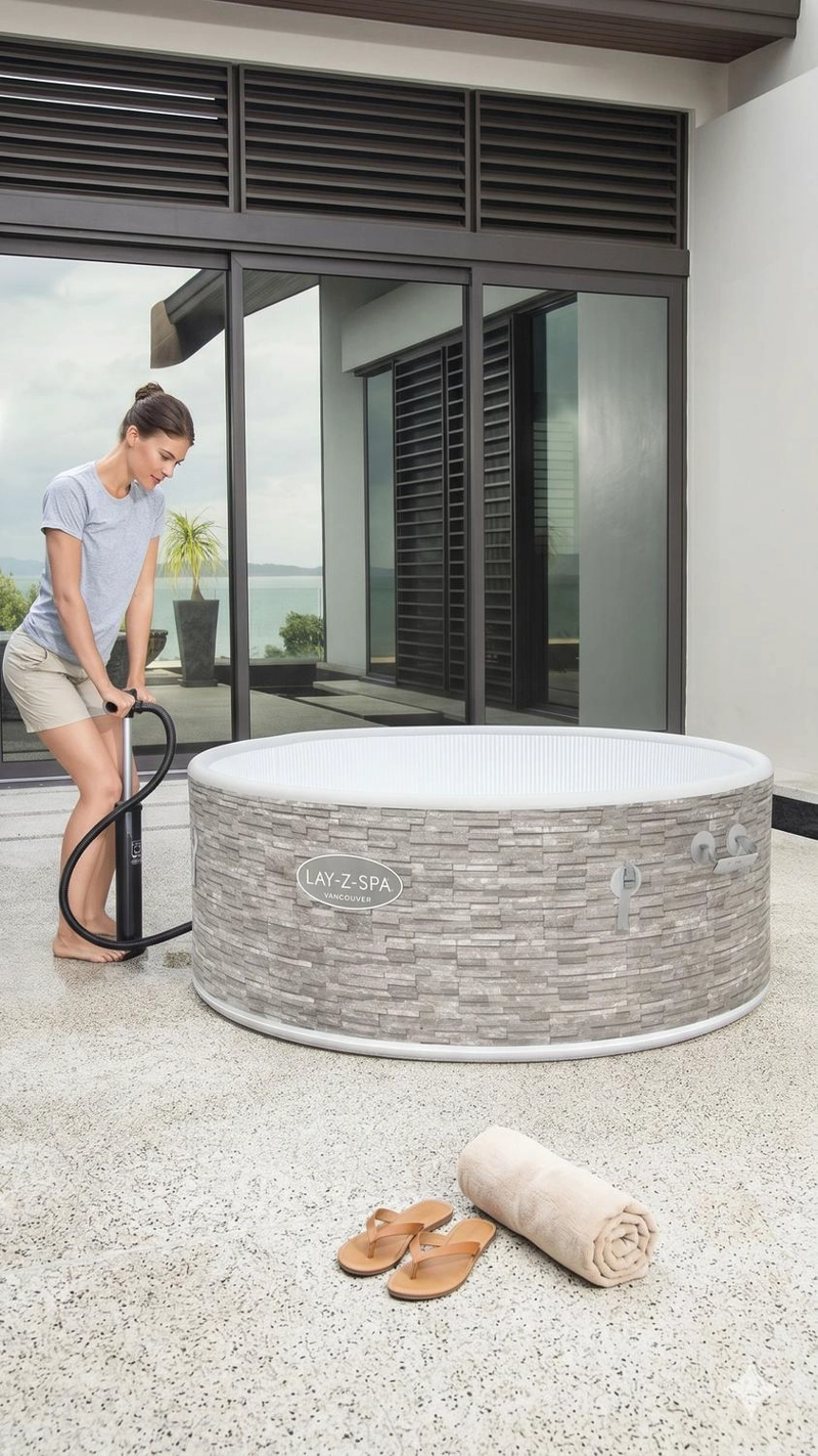 HOT TUB BESTWAY 60027 60X155 CM SPA JACUZZI INFLABLE VANCOUVER 5 PERSONAS - 3