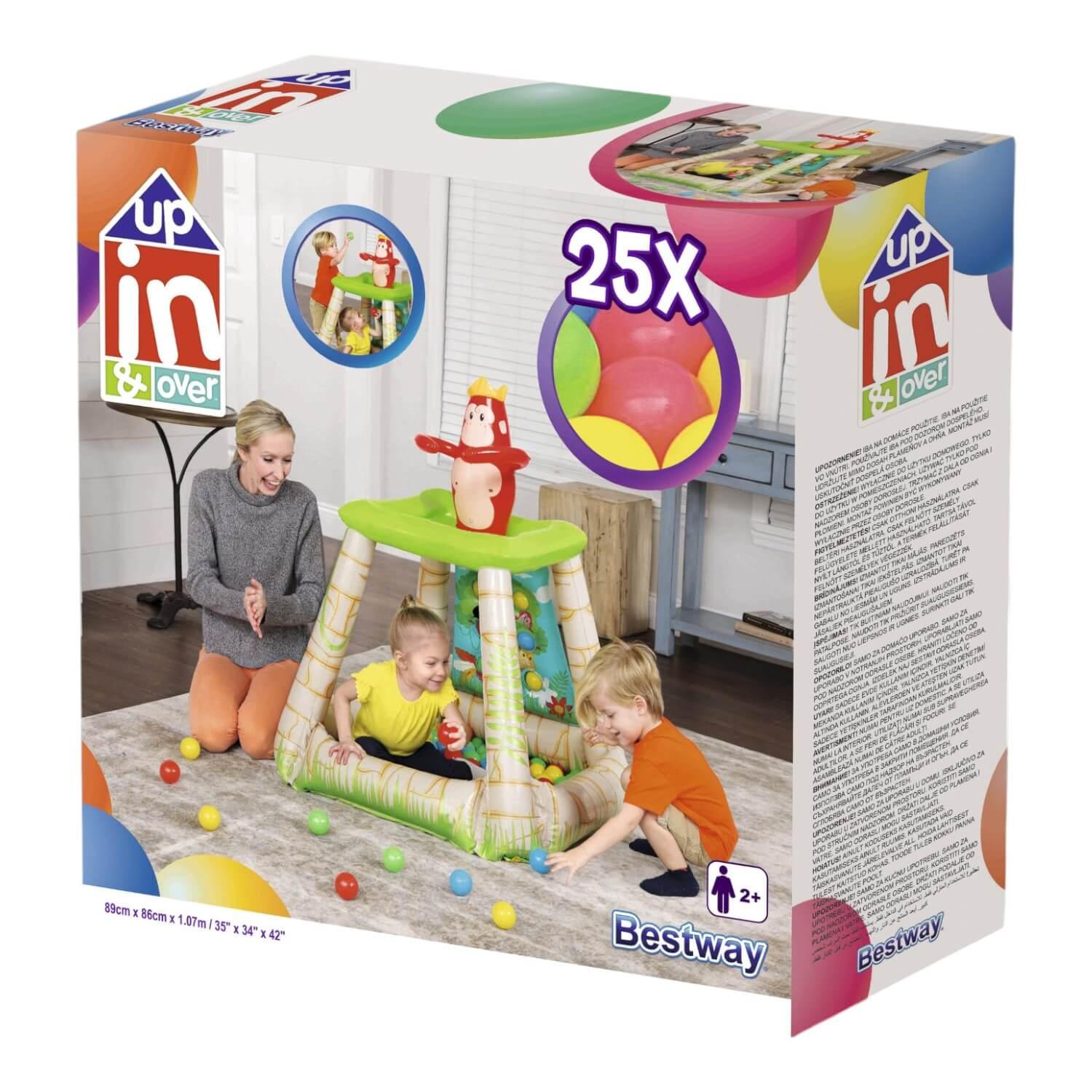 PISCINA JUNGLA INFLABLE CON PELOTAS 89X86X107CMS BESTWAY - 3