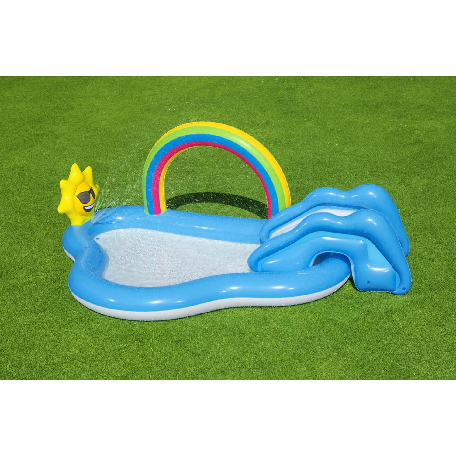 PISCINA Y JUEGOS INFLABLE BESTWAY 53092 ARCOIRIS 2.57MX1.45MX91 CM - 4