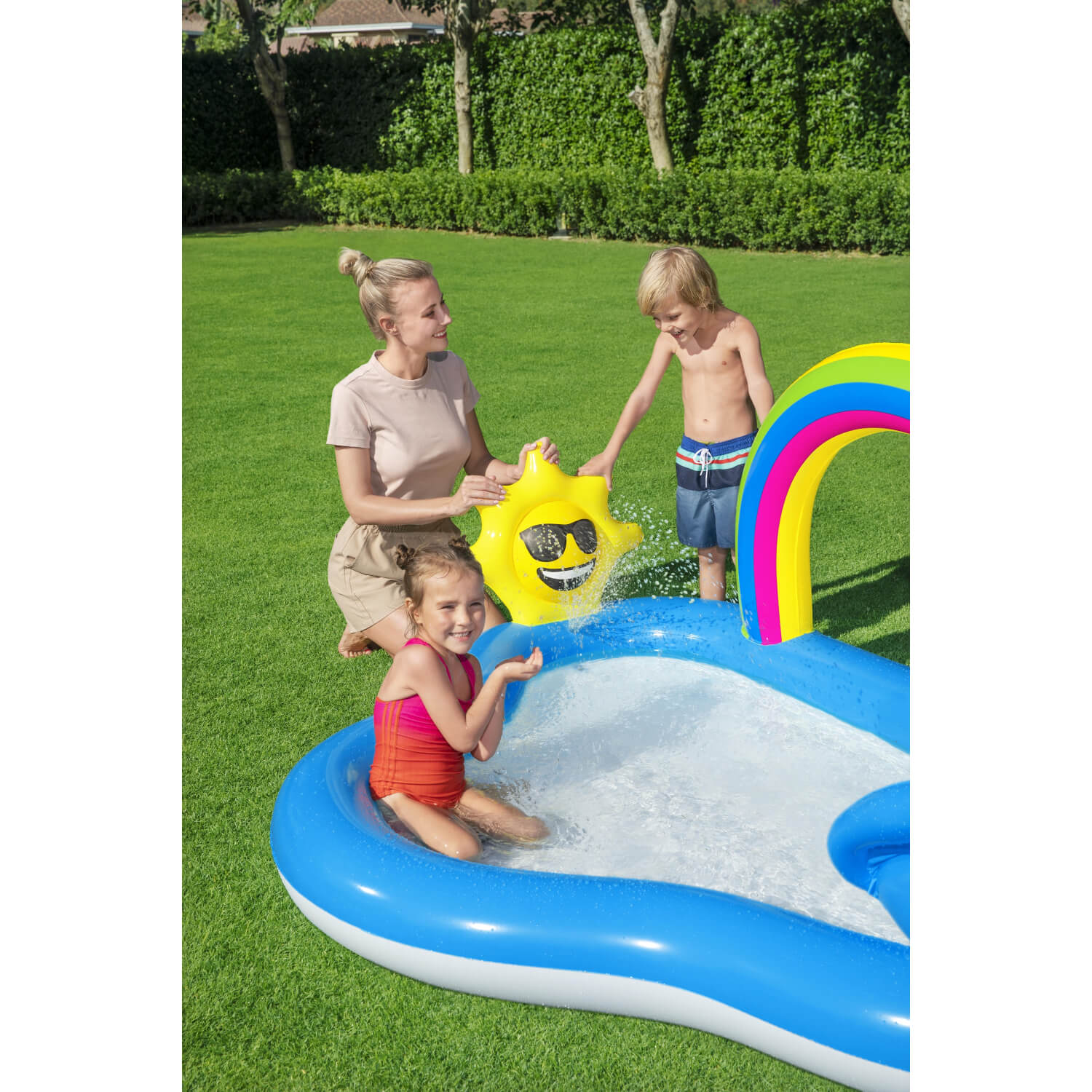 PISCINA Y JUEGOS INFLABLE BESTWAY 53092 ARCOIRIS 2.57MX1.45MX91 CM - 5