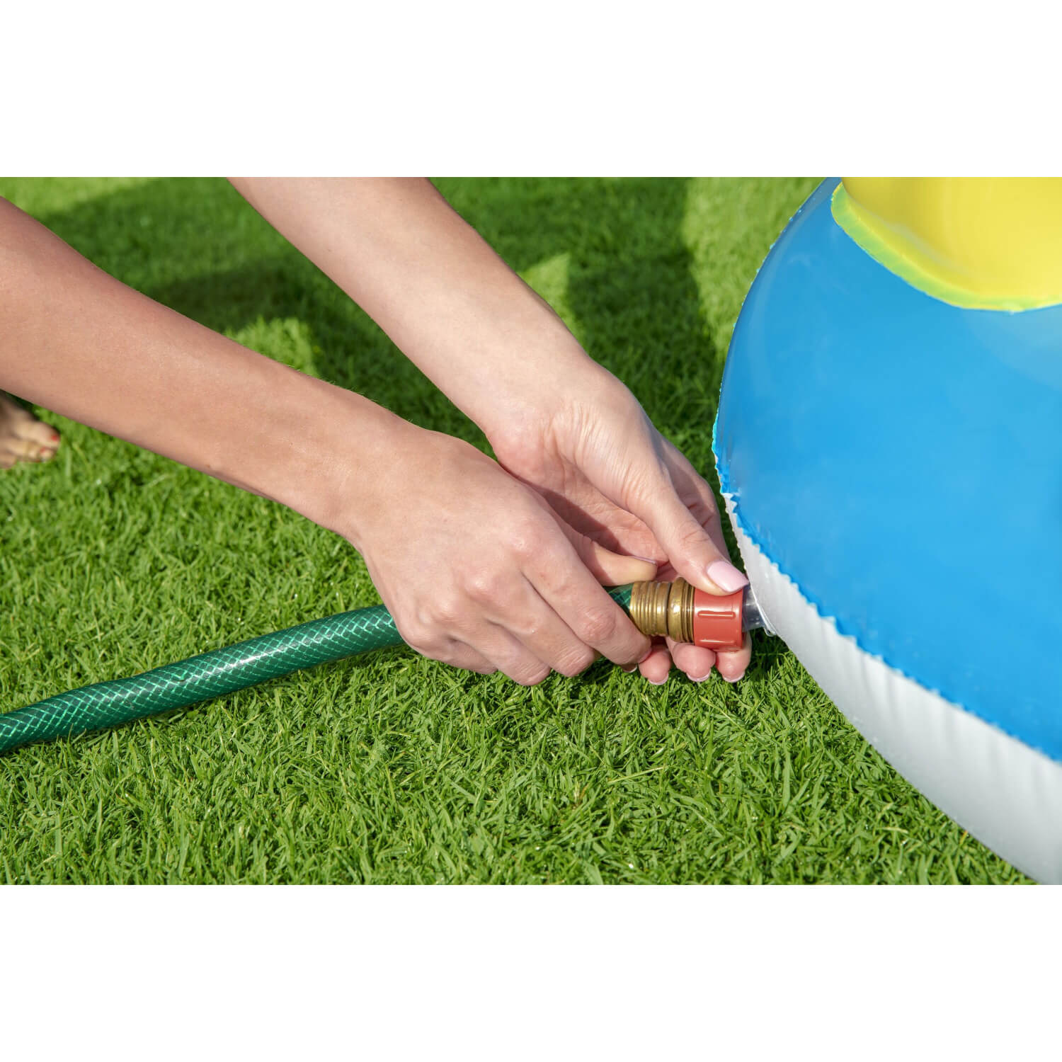 PISCINA Y JUEGOS INFLABLE BESTWAY 53092 ARCOIRIS 2.57MX1.45MX91 CM - 7