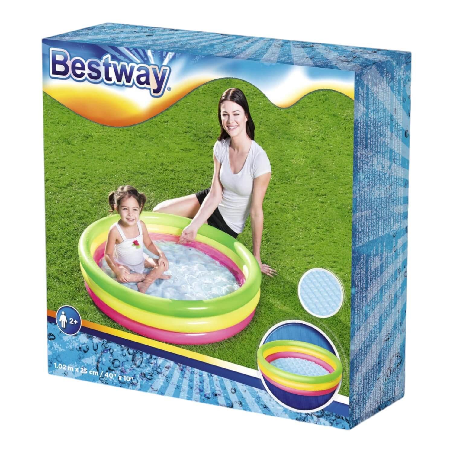 PISCINA INFLABLE BESTWAY REDONDA PARA NIÑOS 102X25CM - 3