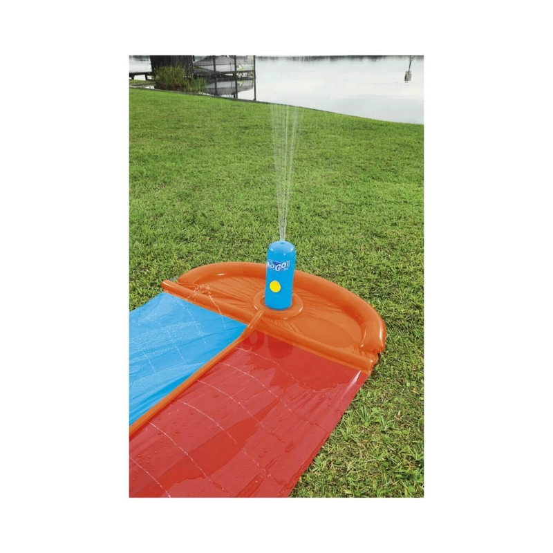 DESLIZADOR TOBOGAN DE AGUA DOBLE 4.88M CON LLUVIA BESTWAY - 2