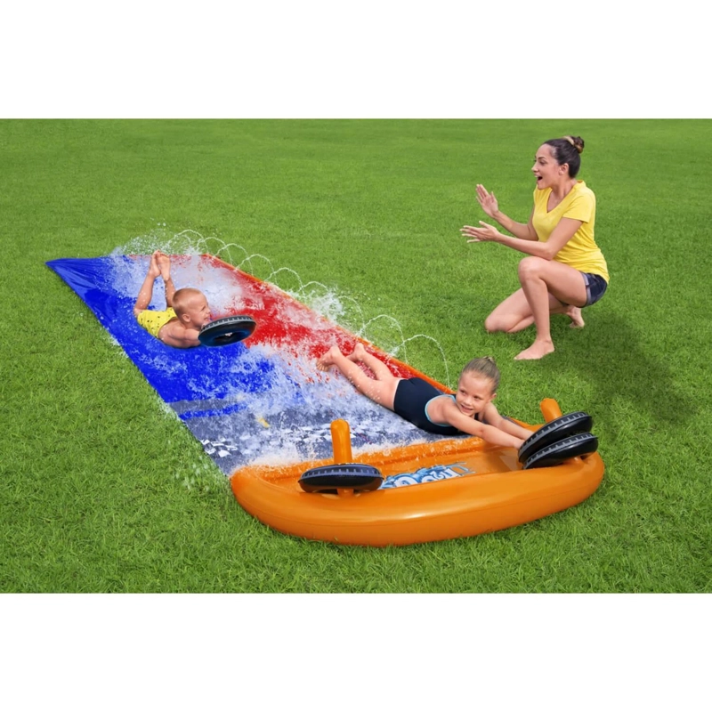 DESLIZADOR TOBOGAN DE AGUA DOBLE 4.88M CON AROS BESTWAY - 2