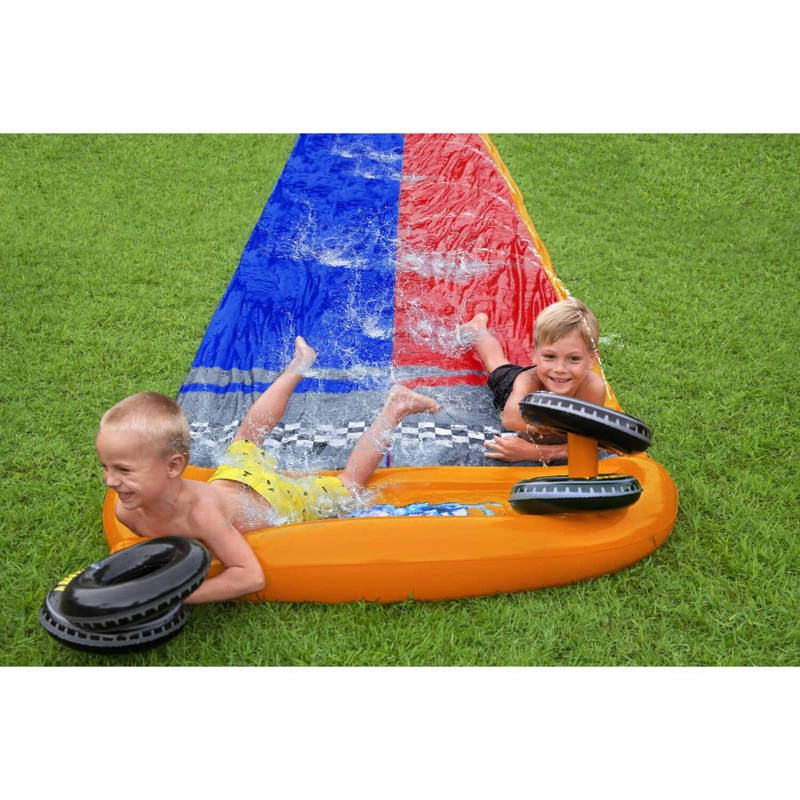 DESLIZADOR TOBOGAN DE AGUA DOBLE 4.88M CON AROS BESTWAY - 8
