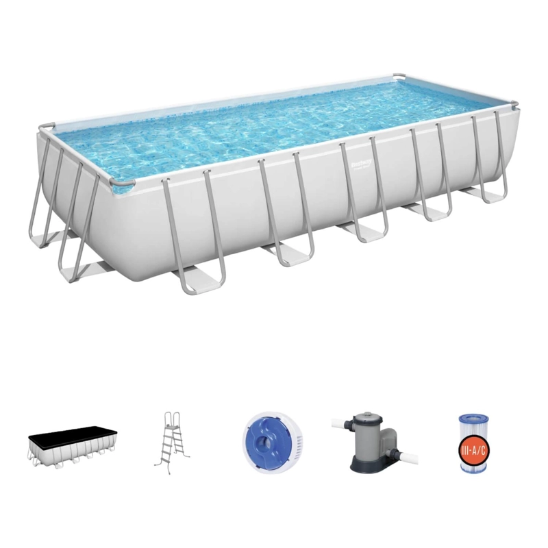 PISCINA BESTWAY RECTANGULAR 6.40X2.74X1.32M FILTRO + ACCESORIO - 1