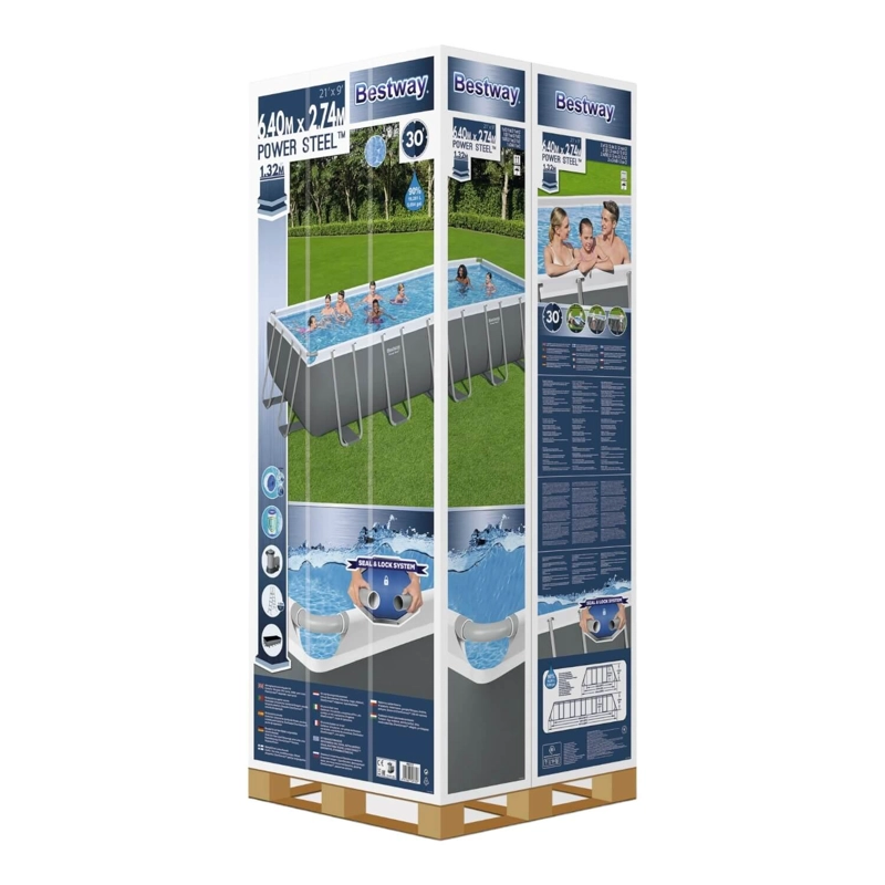 PISCINA BESTWAY RECTANGULAR 6.40X2.74X1.32M FILTRO + ACCESORIO - 4