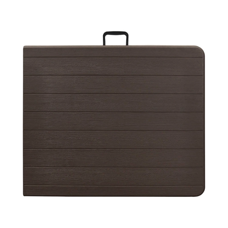 MESA PLEGABLE RECTANGULAR DISEÑO MADERA 180X74 CAFE  NORTHWEST - 4