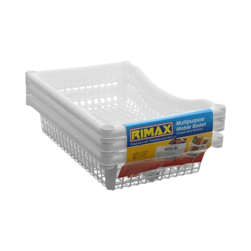CARRO VERDULERO PLASTICO BLANCO 3 CANASTOS 45X31X72 CM RIMAX - 3