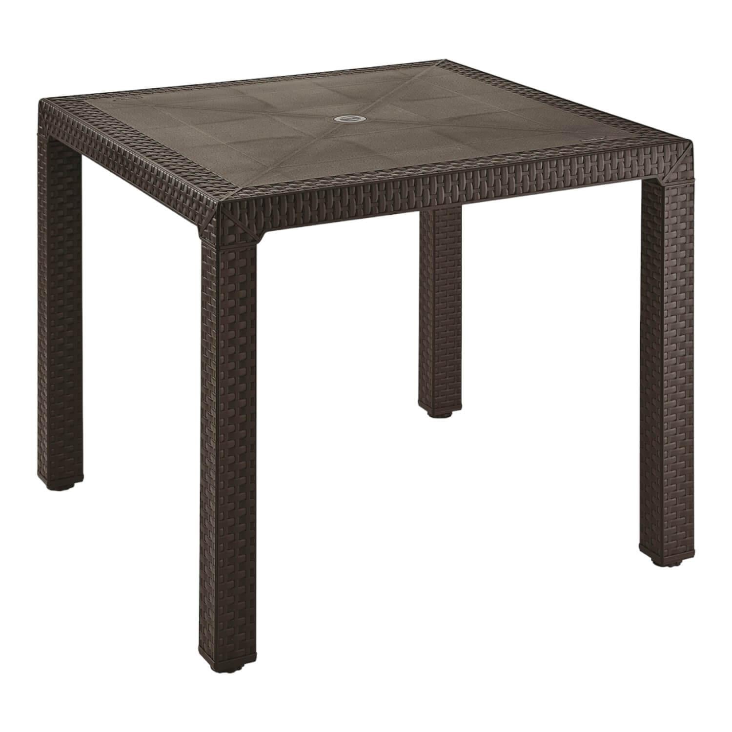 MESA RIMAX RX7804 PLASTICO CAFÉ 80X80 CM ETERNA - 1