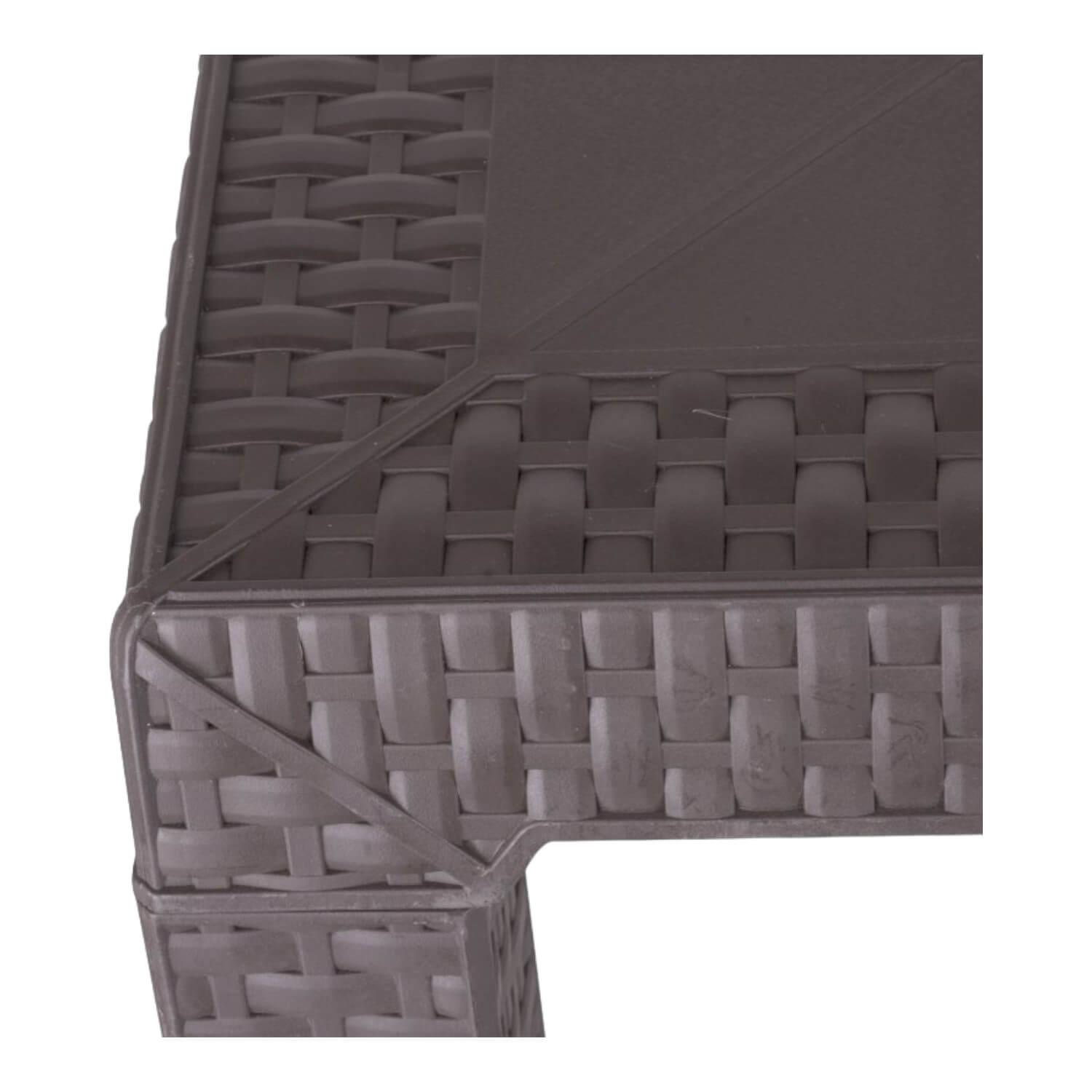 MESA RIMAX RX7804 PLASTICO CAFÉ 80X80 CM ETERNA - 2