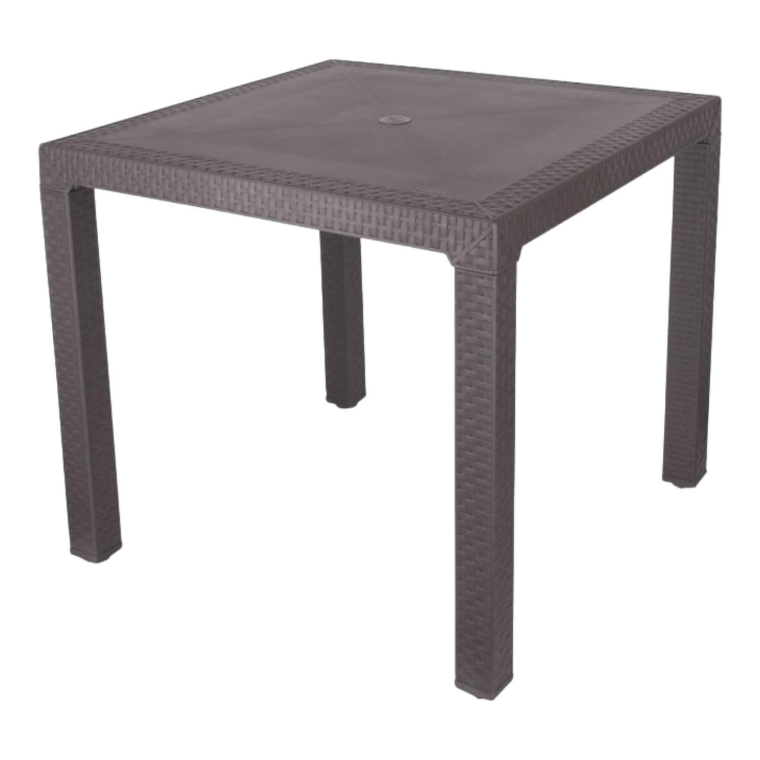 MESA RIMAX RX7804 PLASTICO CAFÉ 80X80 CM ETERNA - 4