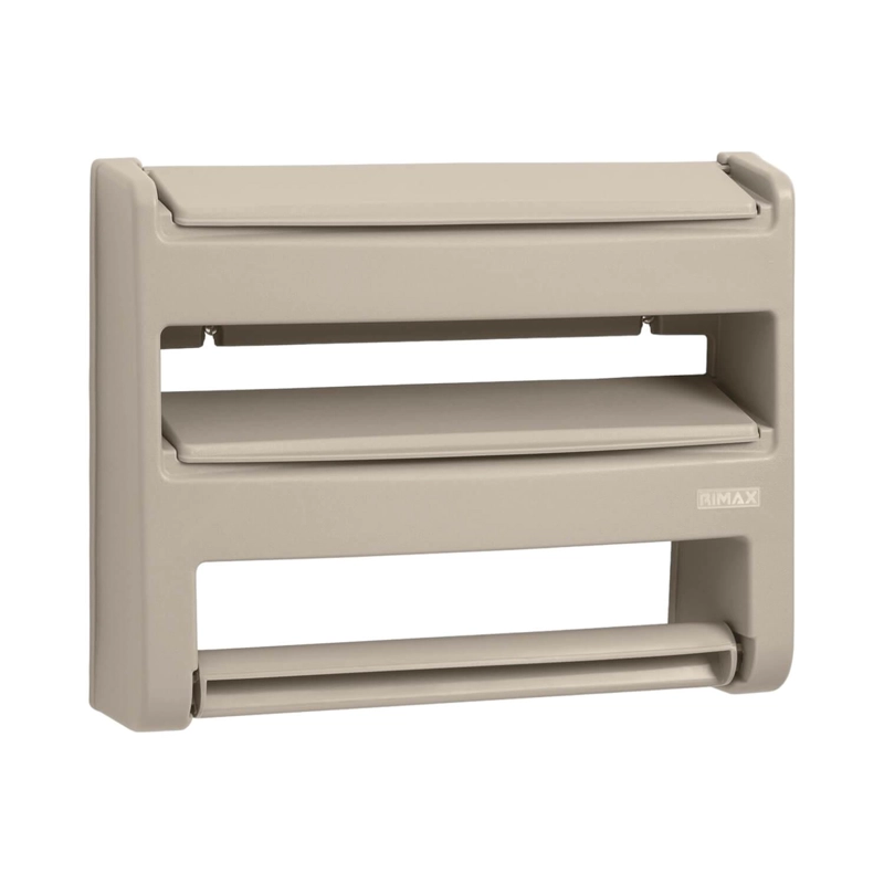 DISPENSADOR PORTARROLLO TRIPLE TAUPE RIMAX - 2