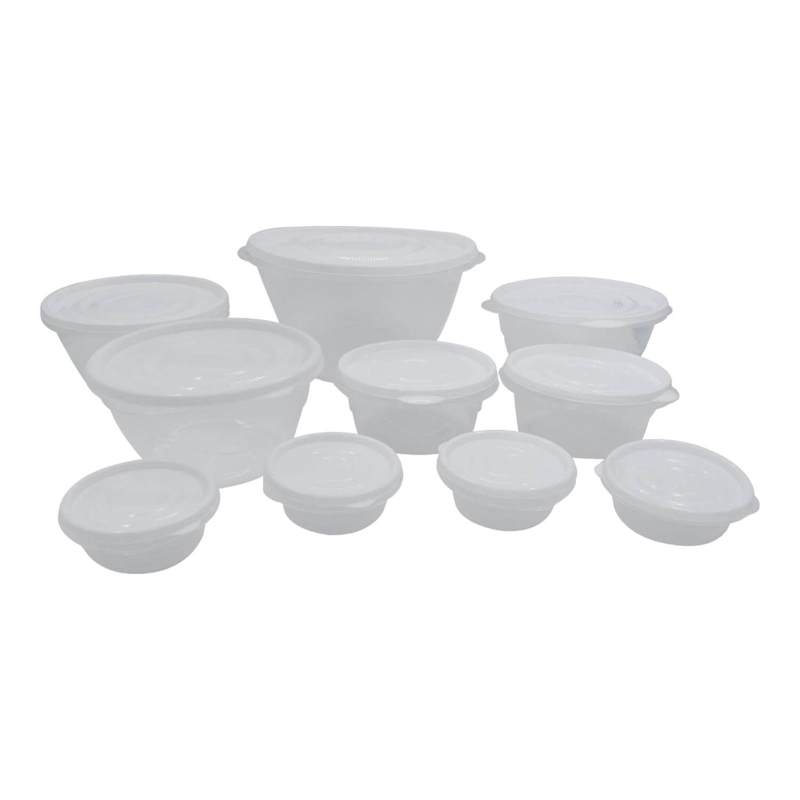 SET DE 10 CONTENEDORES DE PLASTICO TAPA BLANCA SAN BERNARDO - 2