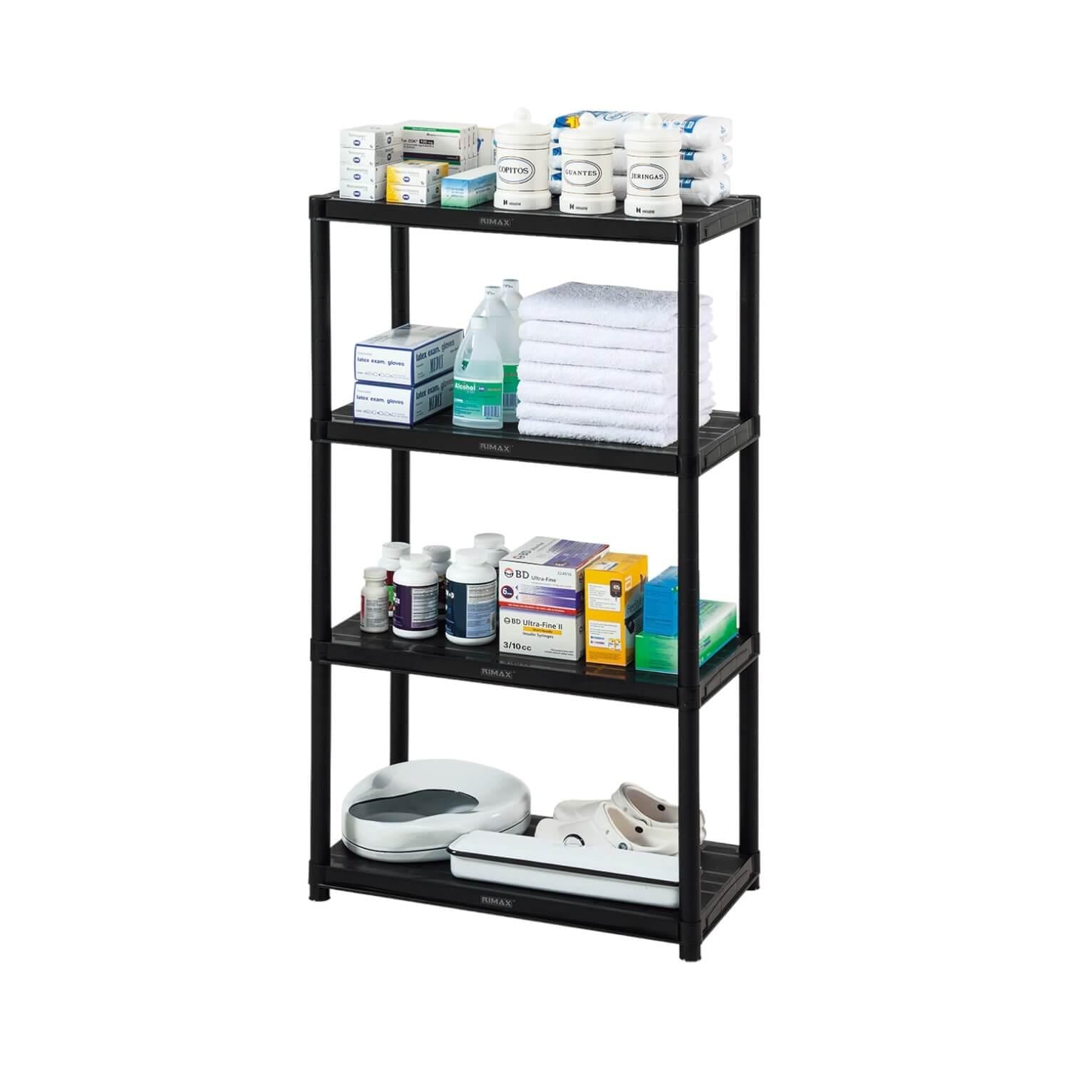 ESTANTE REPISA RACK PLASTICO 4 NIVELES 71X38 X129CM RIMAX - 2