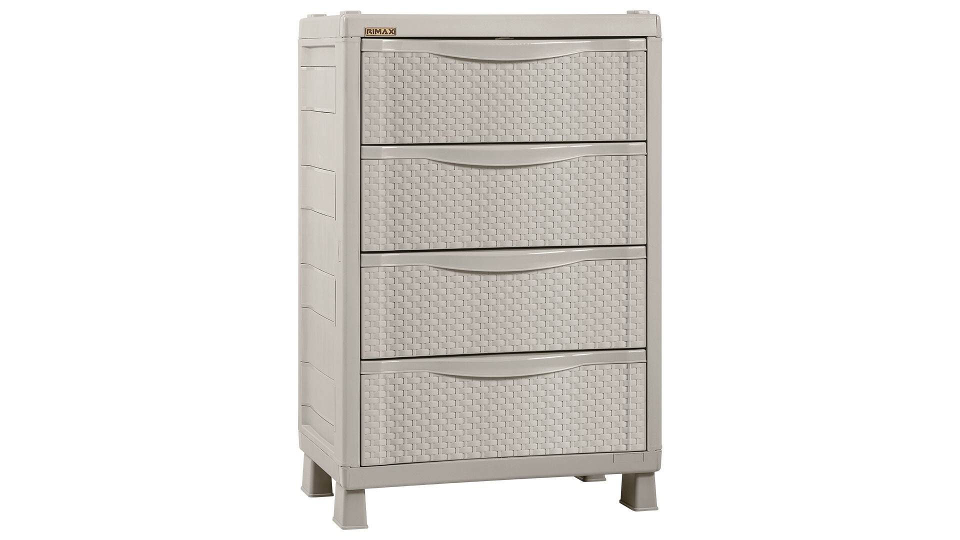 CAJONERA RIMAX RX10371 4 CAJONES TAUPE RATTAN - 1