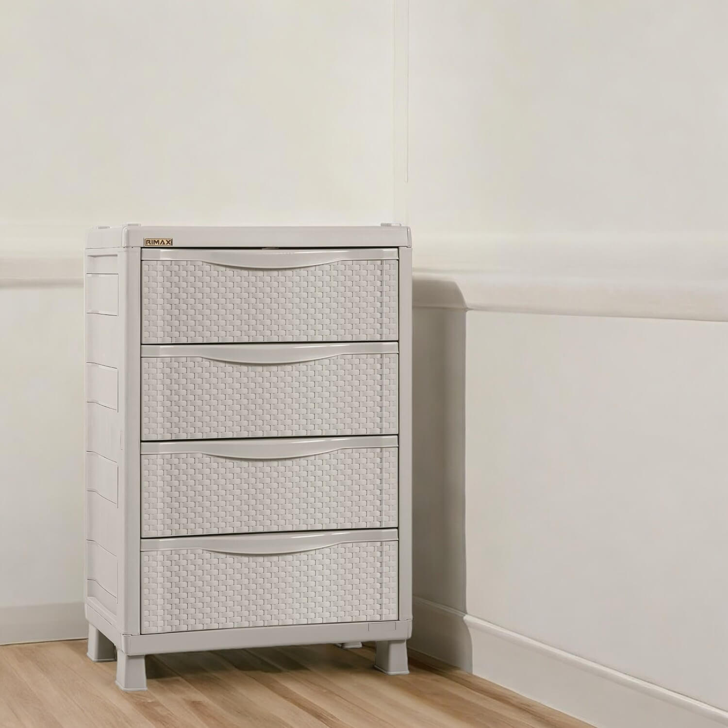 CAJONERA RIMAX RX10371 4 CAJONES TAUPE RATTAN - 2