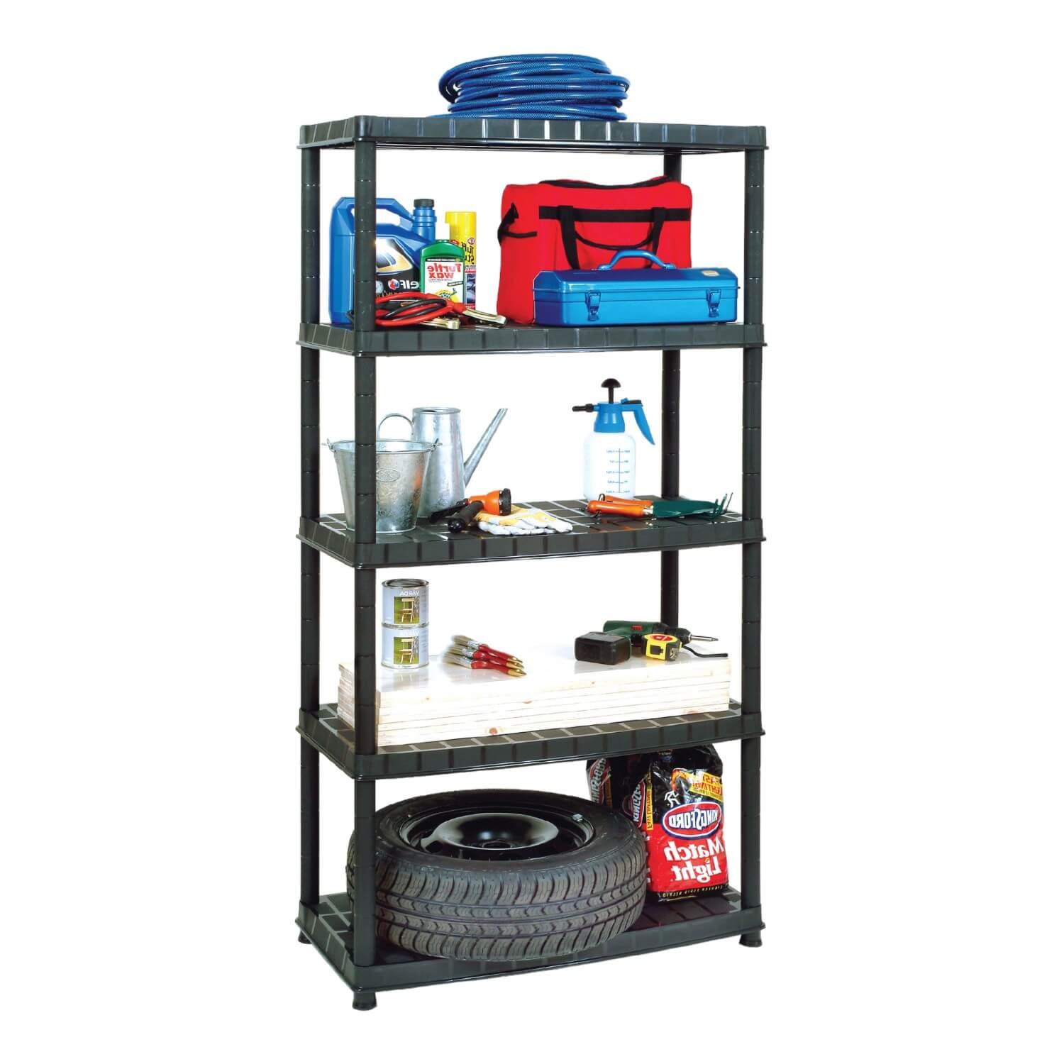 ESTANTE REPISA RACK PLASTICO 5 NIVELES 85X40X185CM NEGRO RAM - 2