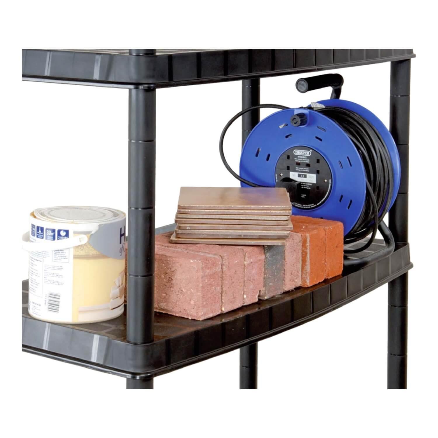 ESTANTE REPISA RACK PLASTICO 5 NIVELES 85X40X185CM NEGRO RAM - 3