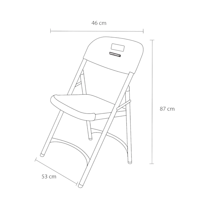 SILLA PLEGABLE 53X46X87 CMS BLANCA NORTHWEST - 6