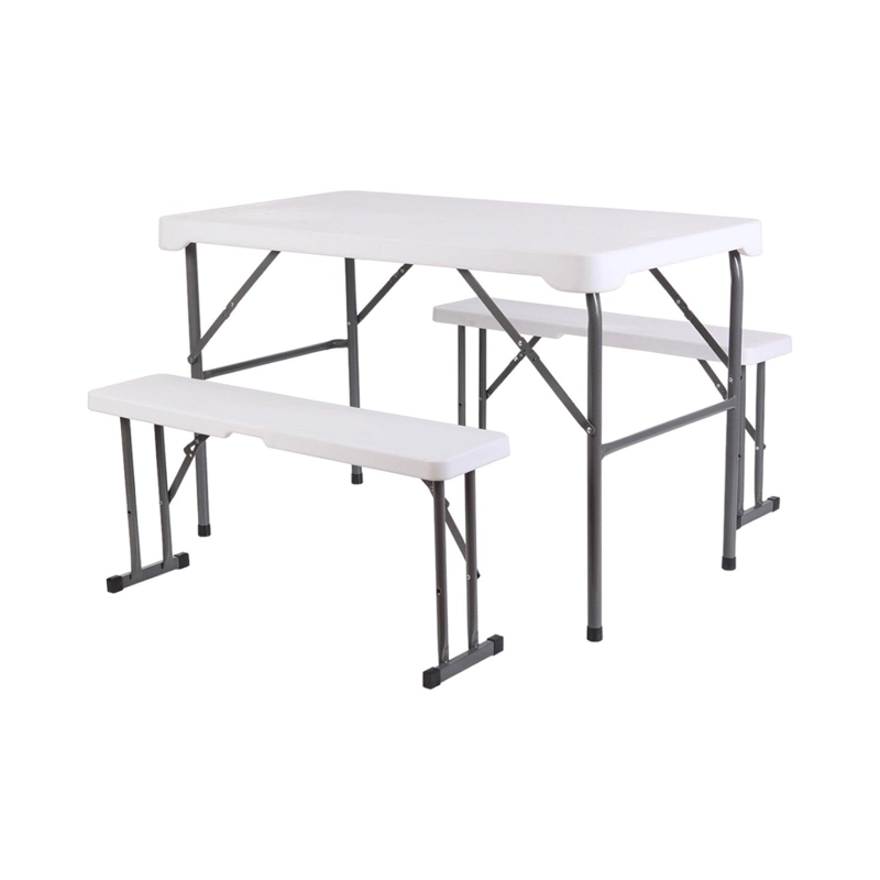 SET NORTHWEST NW-SET MESA Y BANCOS PLEGABLES 113X68.5X73CM BLANCA - 1