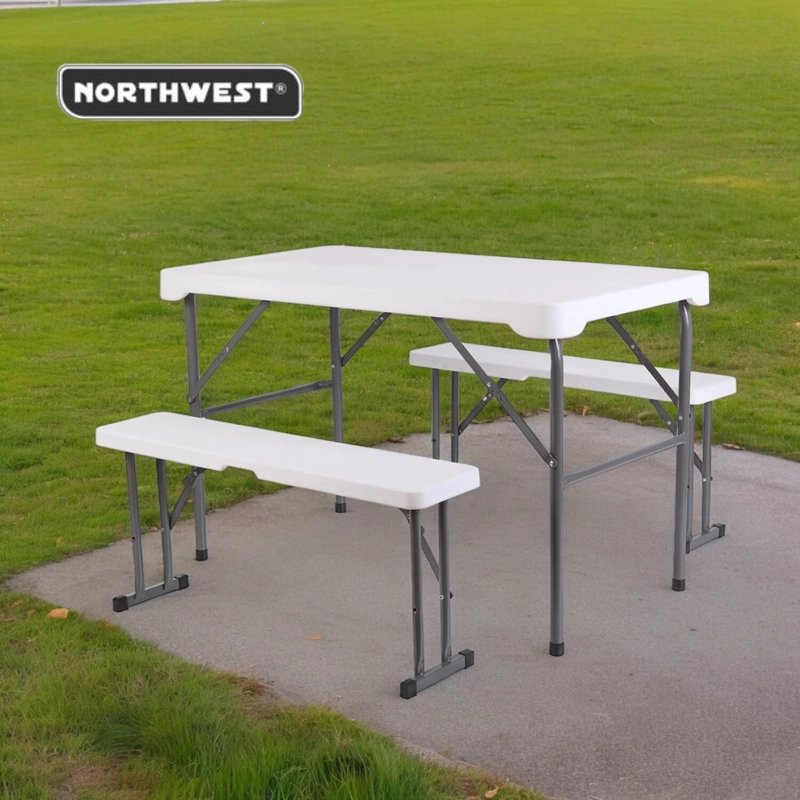 SET NORTHWEST NW-SET MESA Y BANCOS PLEGABLES 113X68.5X73CM BLANCA - 4