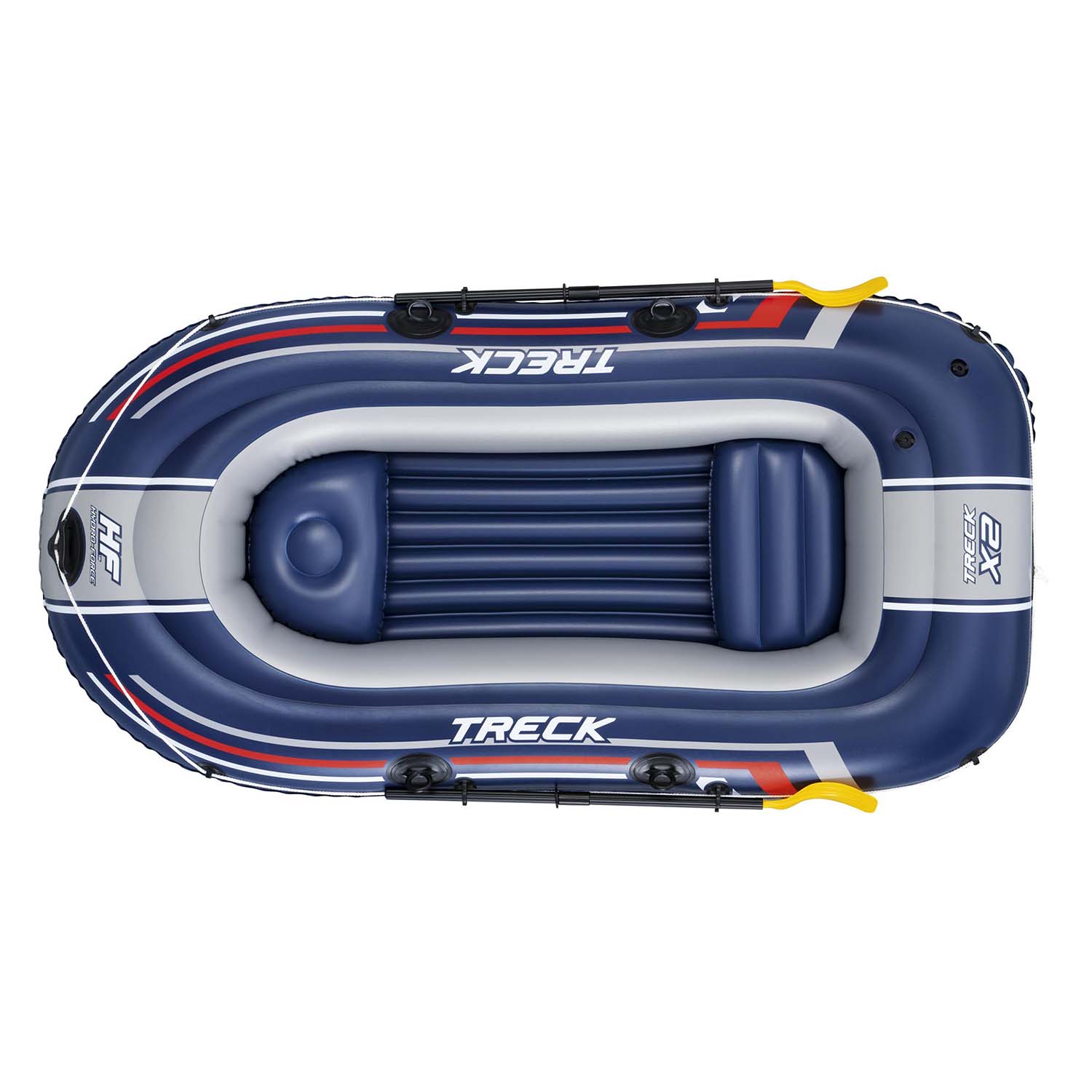 BOTE INFLABLE CON REMOS E INFLADOR TRECK X2 BESTWAY - 1
