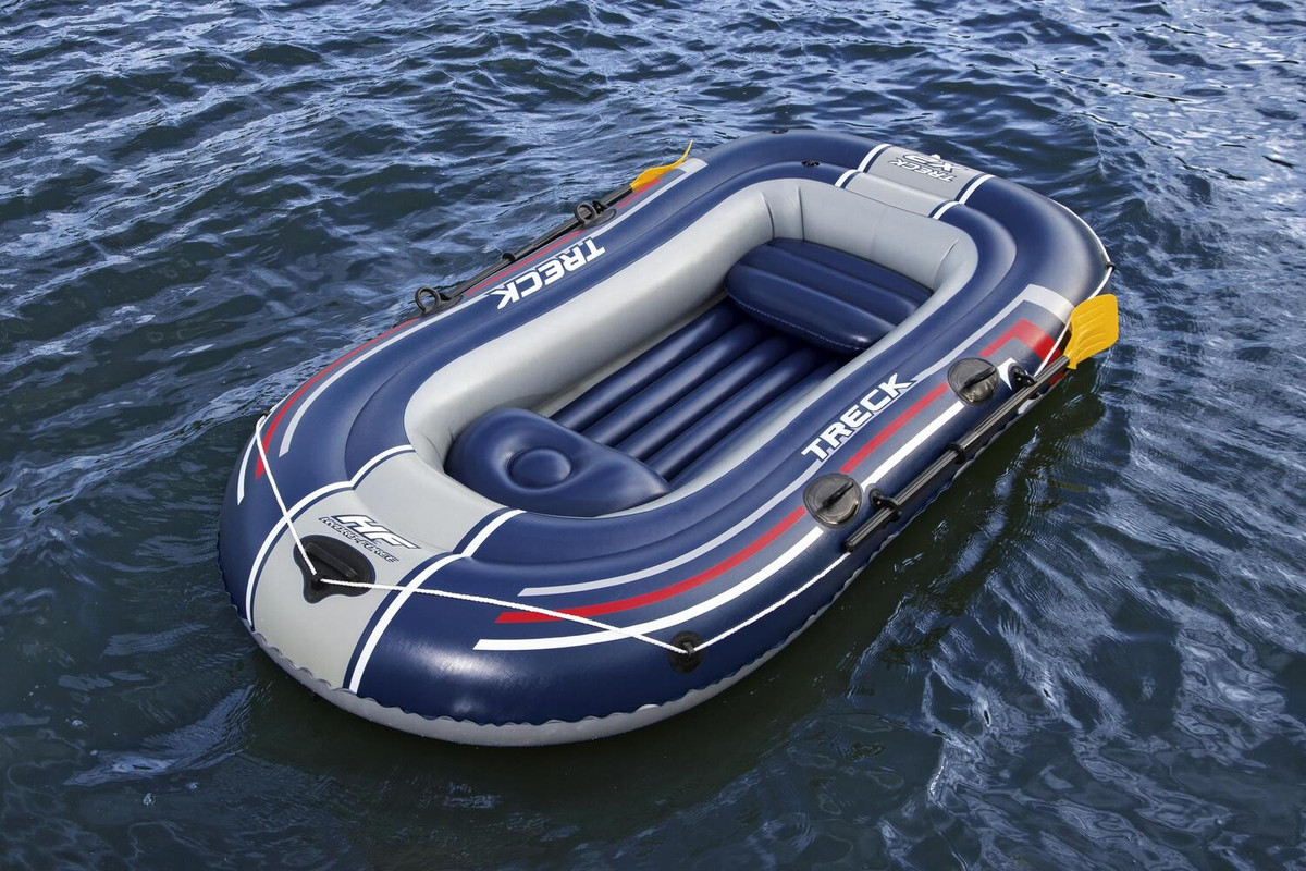 BOTE INFLABLE CON REMOS E INFLADOR TRECK X2 BESTWAY - 3