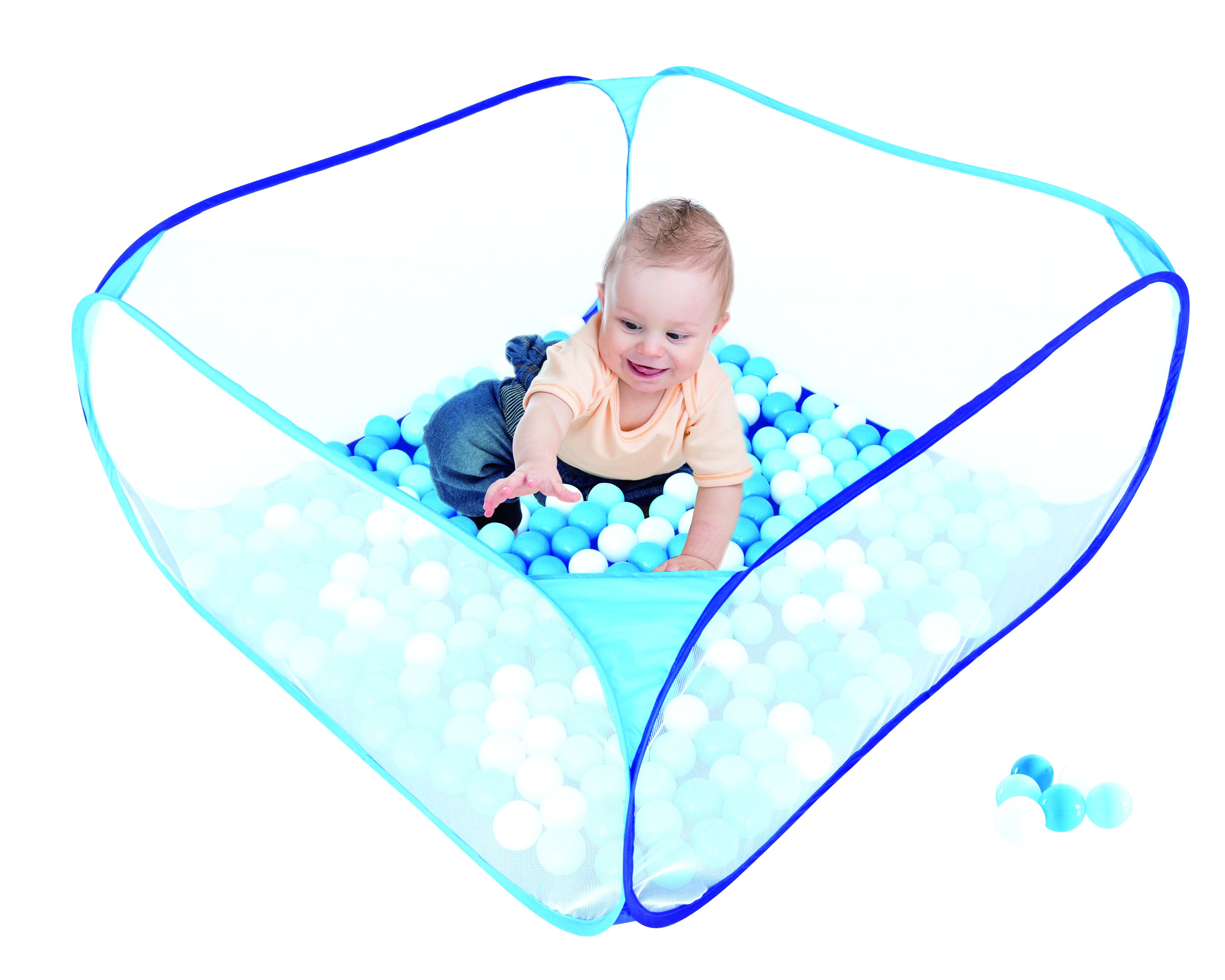 CORRAL GAMEPOWER IP8190 AZUL PARA BEBÉ 110X110X50CM - 3