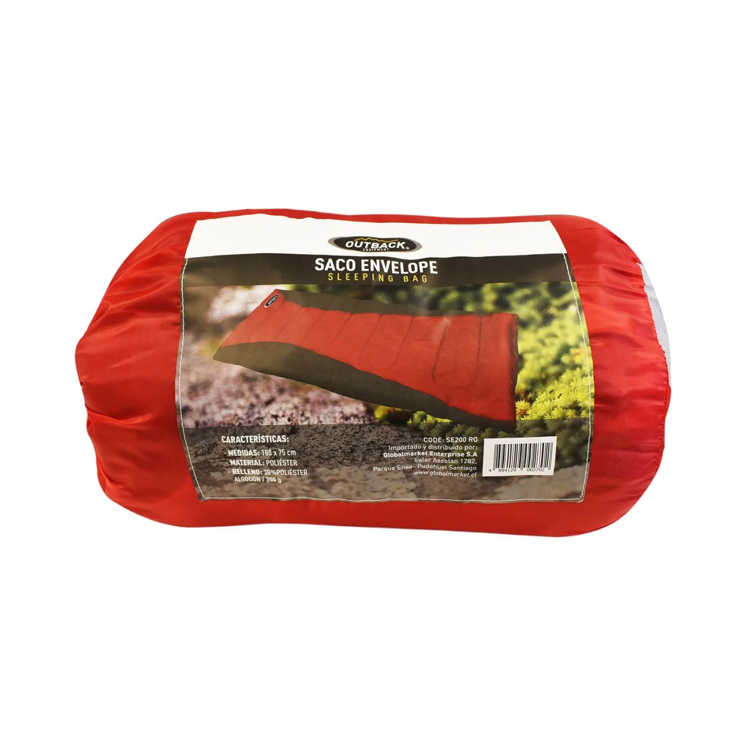 SACO DE DORMIR OUTBACK SE200 RO ENVELOPE ROJO - 2