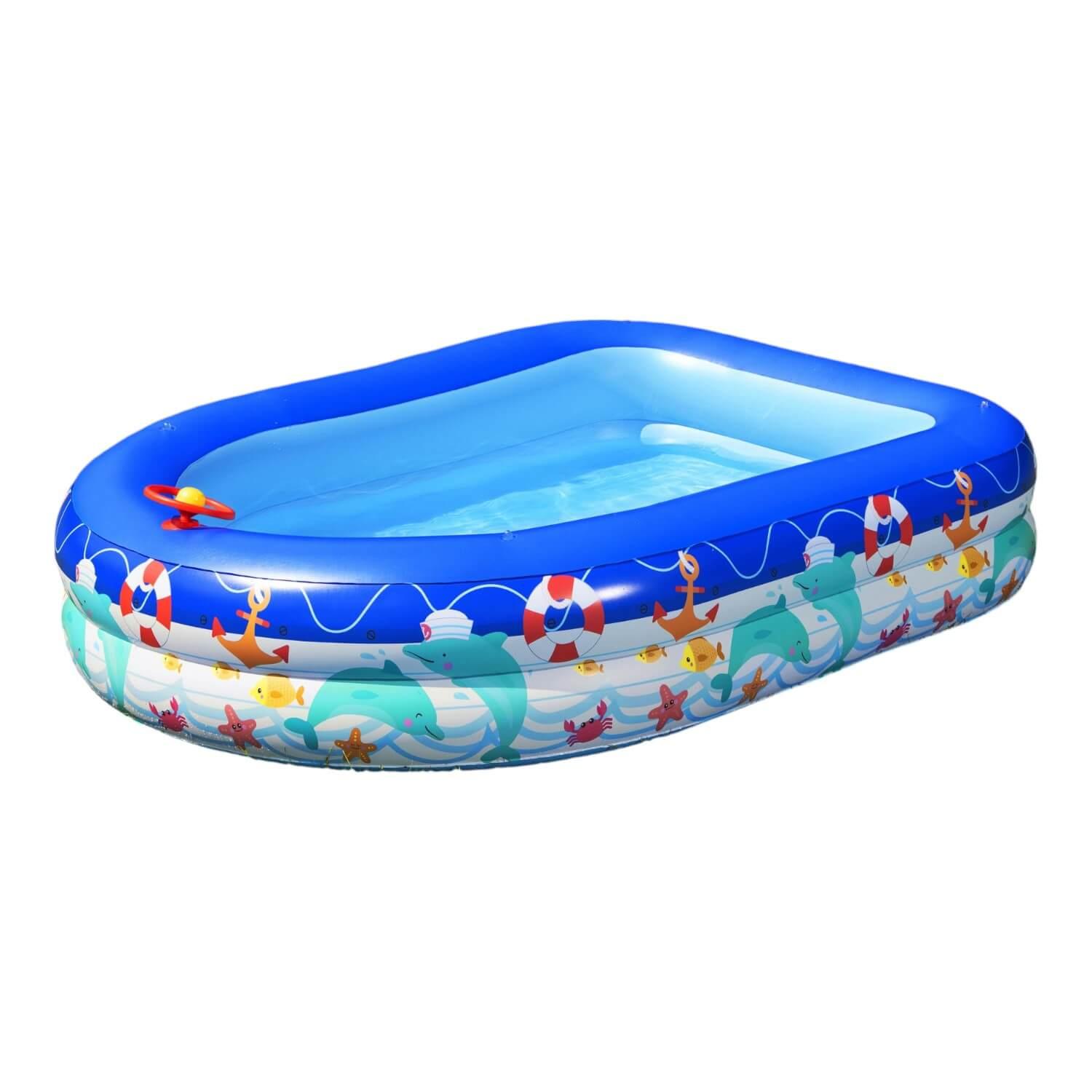 PISCINA INFLABLE BESTWAY 54370 CON TOLDO DESMONTABLE 213X155X132 CM - 2
