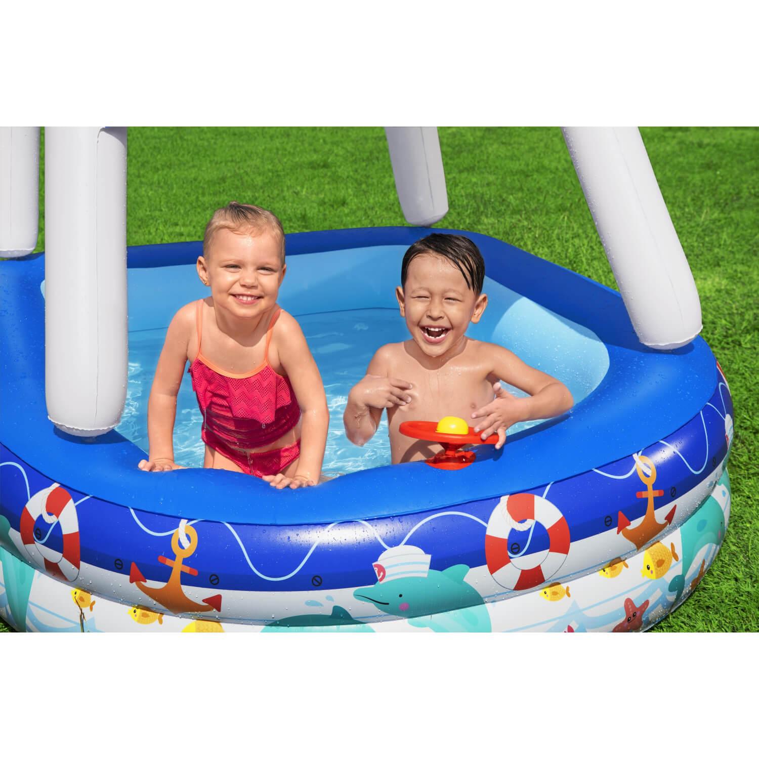 PISCINA INFLABLE BESTWAY 54370 CON TOLDO DESMONTABLE 213X155X132 CM - 7