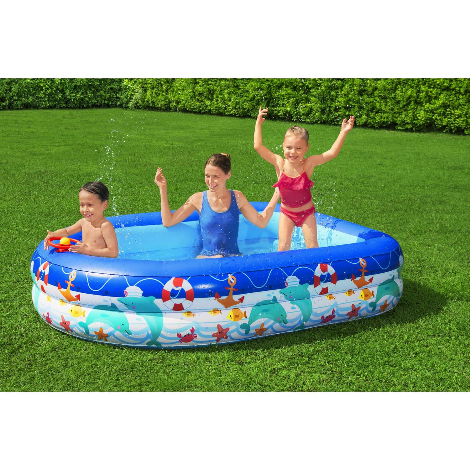 PISCINA INFLABLE BESTWAY 54370 CON TOLDO DESMONTABLE 213X155X132 CM - 9