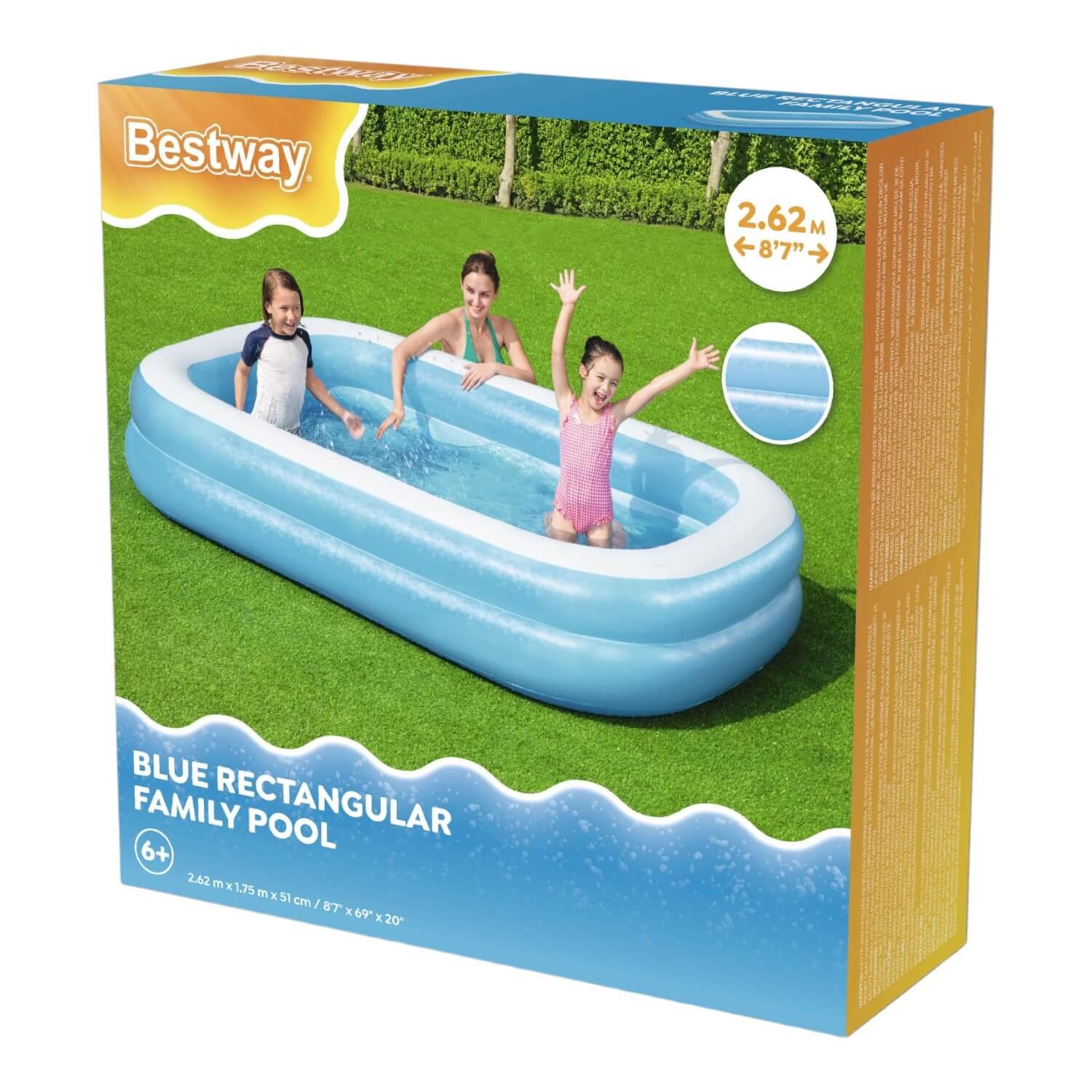 PISCINA INFLABLE BESTWAY RECTANGULAR PARA NIÑOS 262X175X51CM - 3