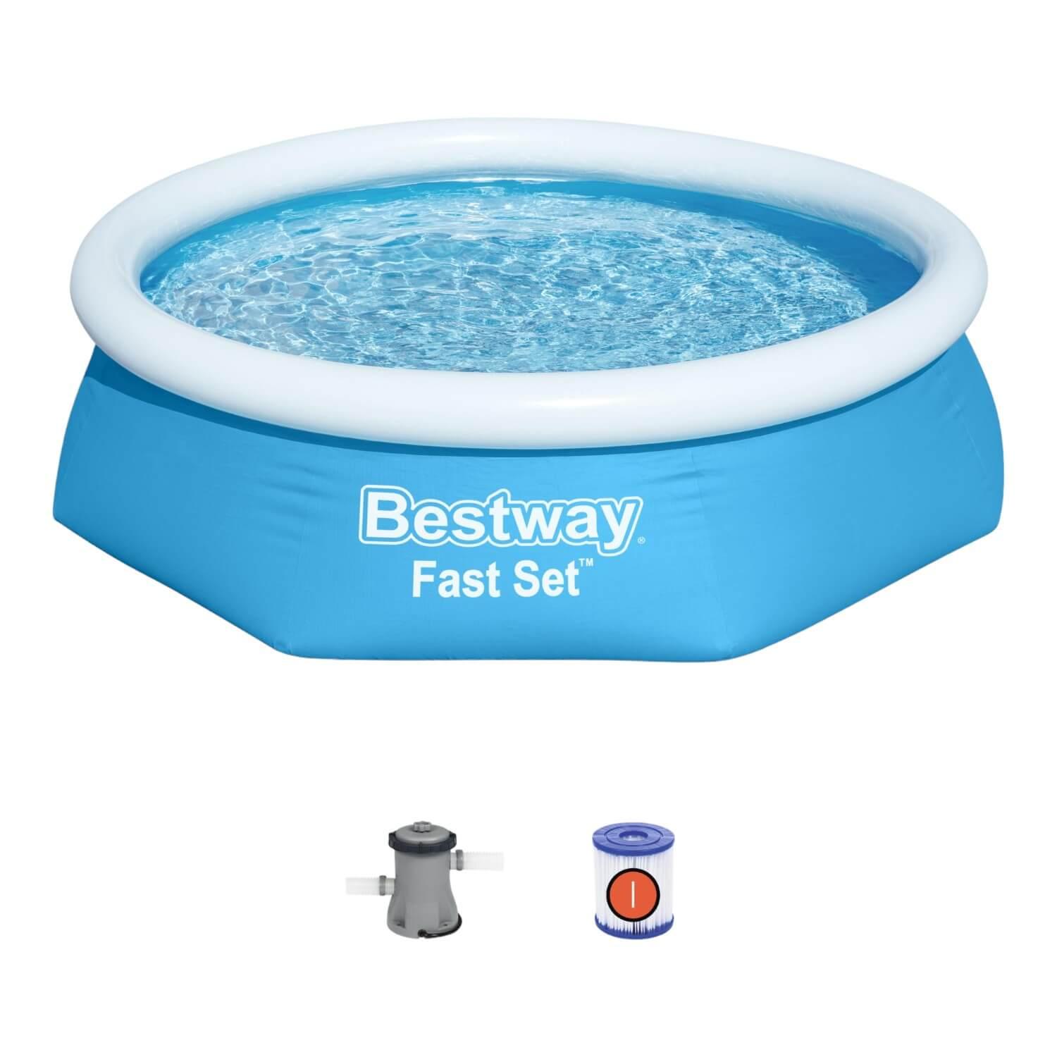 PISCINA BESTWAY REDONDA FACIL ARMADO CON FILTRO 2.44MX61CM - 4