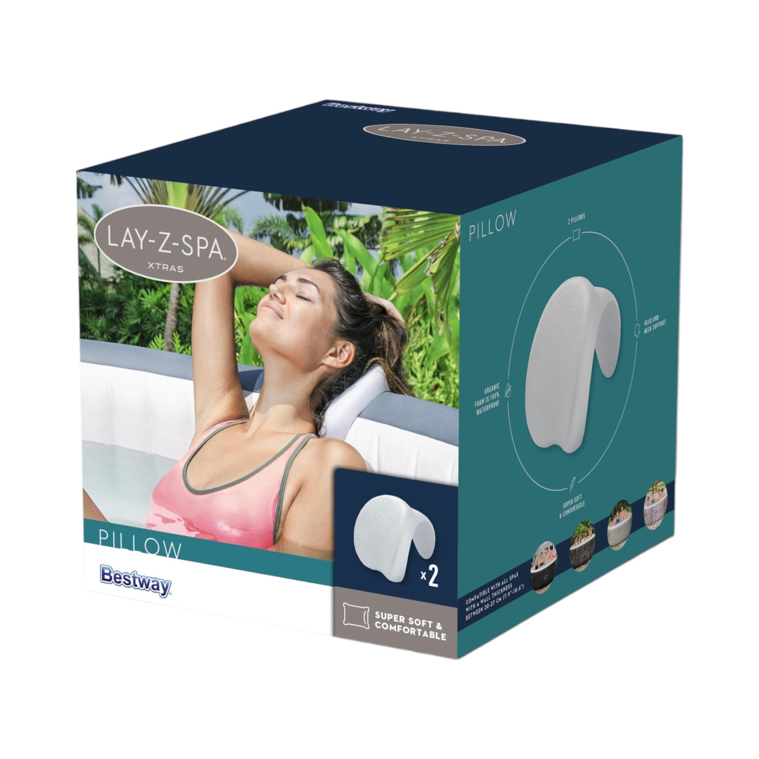 REPOSA CABEZA BESTWAY 60307 20 CM ESPUMA PU (2 UDS) PARA HOT TUB INFLABLE - 5