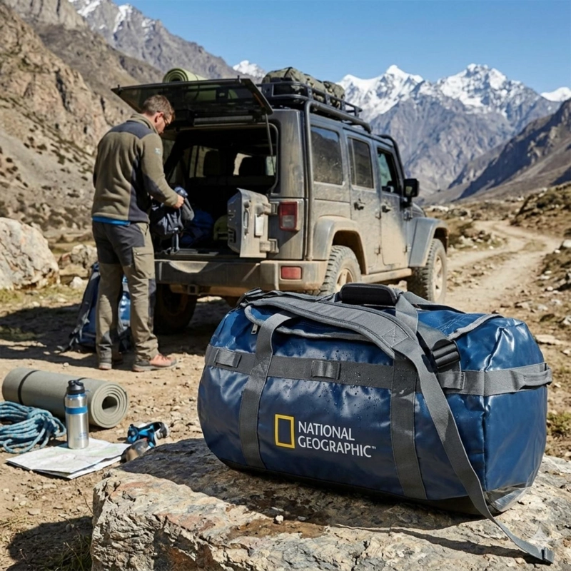 BOLSO MOCHILA VIAJE DUFFEL 80 LTS AZUL NATIONAL GEOGRAPHIC - 4