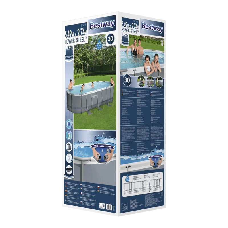 PISCINA BESTWAY OVALADA 5.49X2.74X1.22M FILTRO + ACCESORIOS - 5