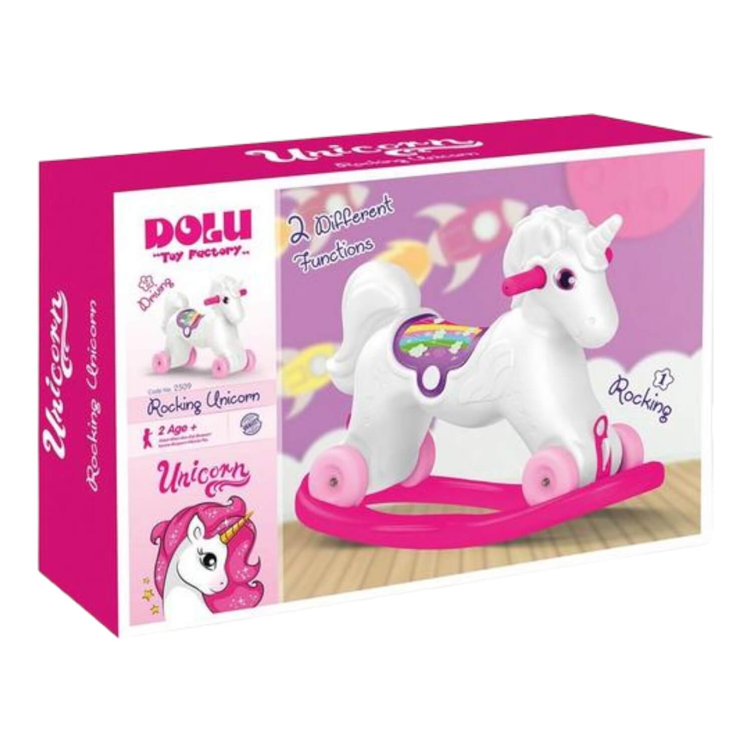 MECEDOR DOLU DL2509 UNICORNIO CON RUEDAS 70X30X52 CM MULTICOLOR - 3