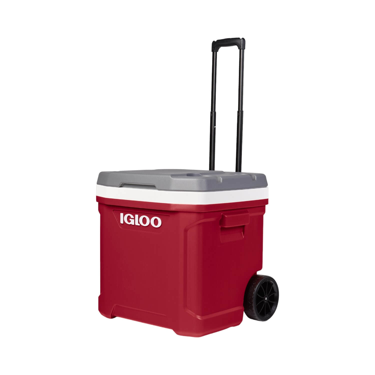 COOLER IGLOO NEVERA HIELERA LATITUDE RUEDAS ROJO 57 LITROS IG34666 PVC - 1