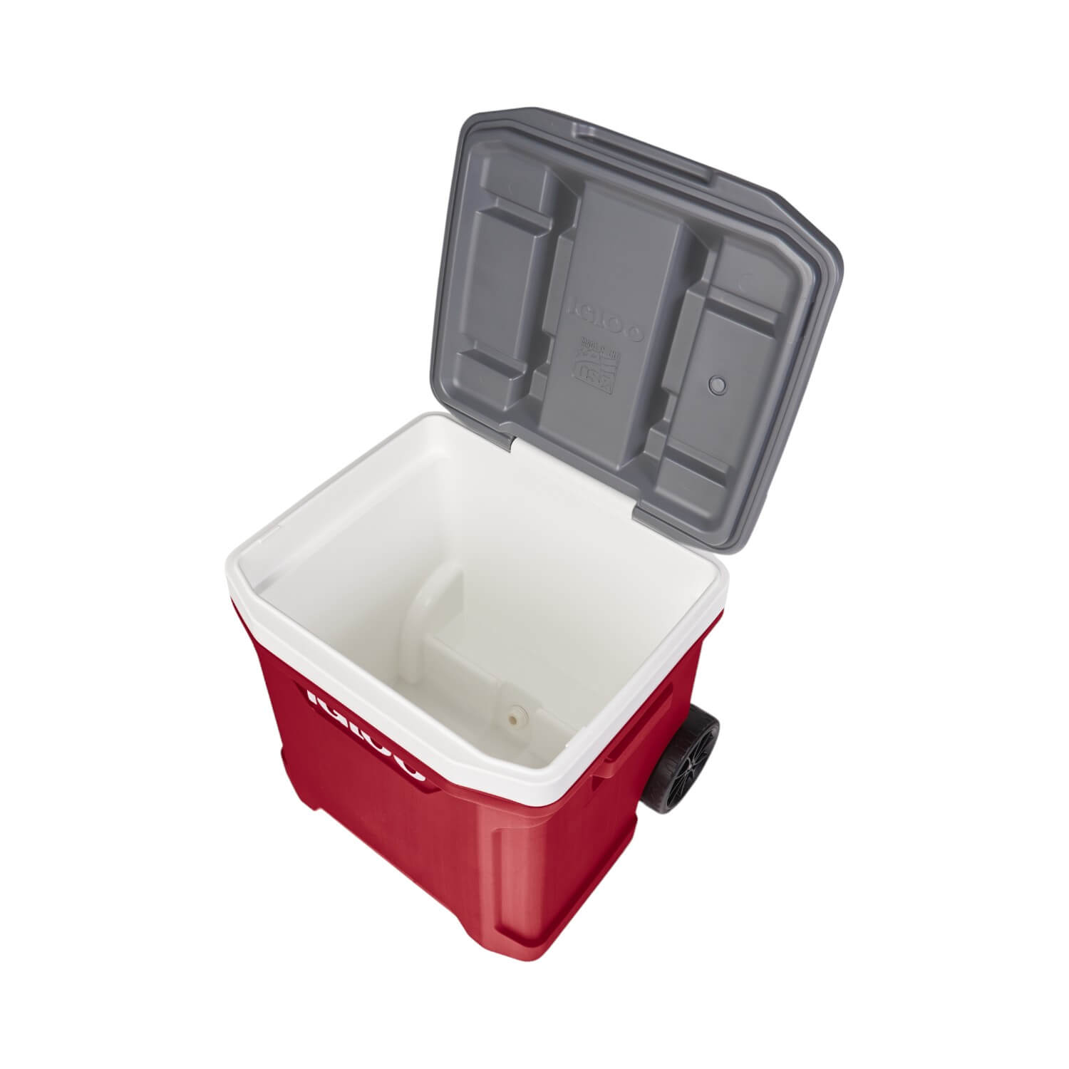 COOLER IGLOO NEVERA HIELERA LATITUDE RUEDAS ROJO 57 LITROS IG34666 PVC - 2