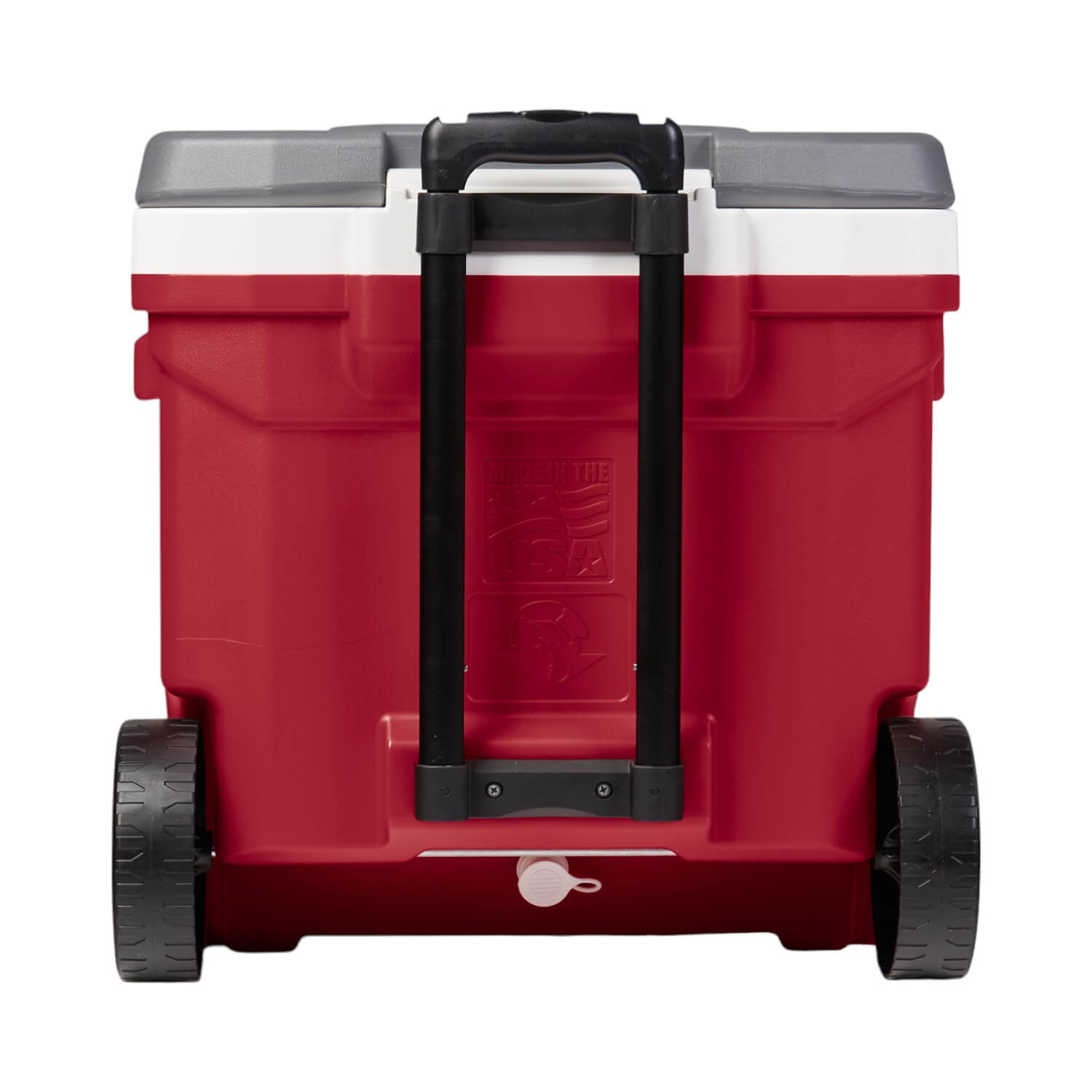 COOLER IGLOO NEVERA HIELERA LATITUDE RUEDAS ROJO 57 LITROS IG34666 PVC - 3