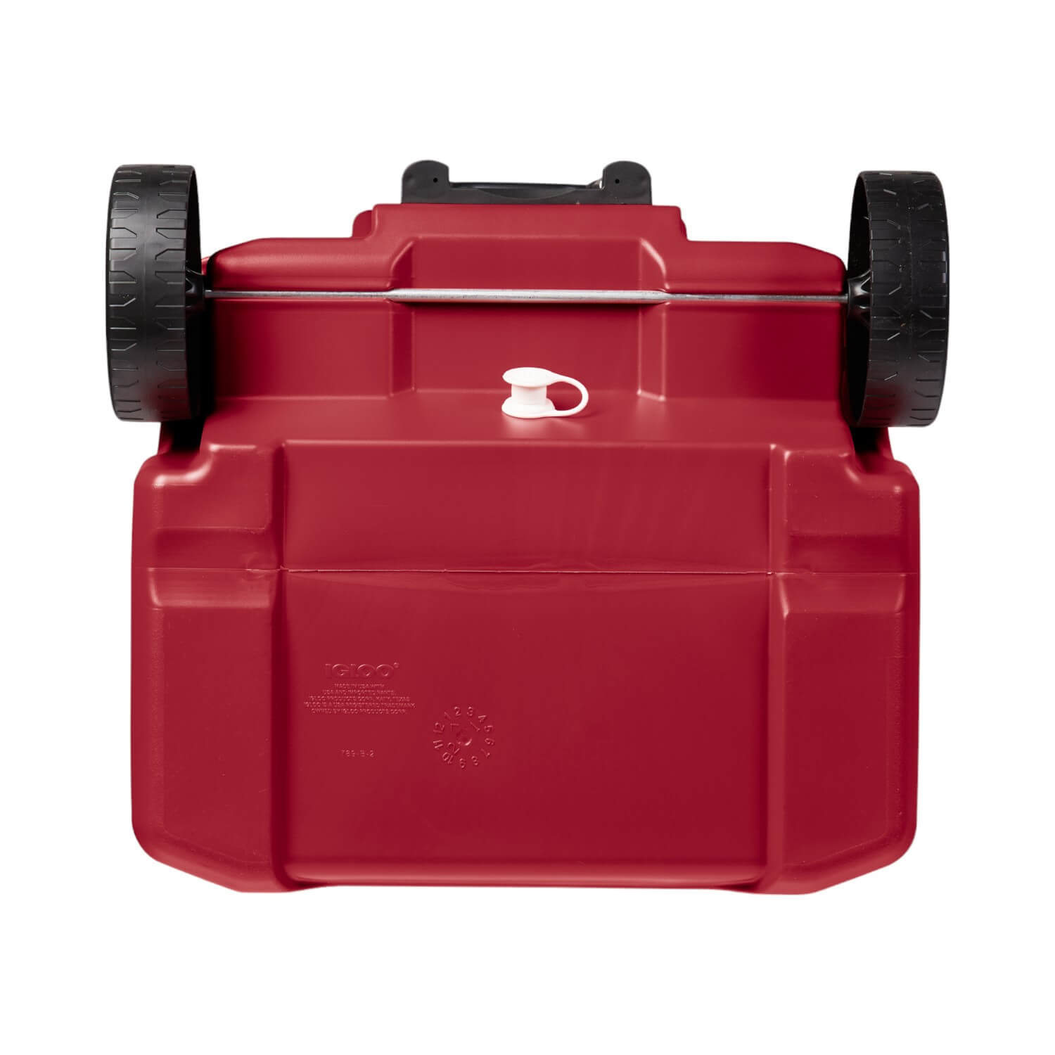 COOLER IGLOO NEVERA HIELERA LATITUDE RUEDAS ROJO 57 LITROS IG34666 PVC - 4