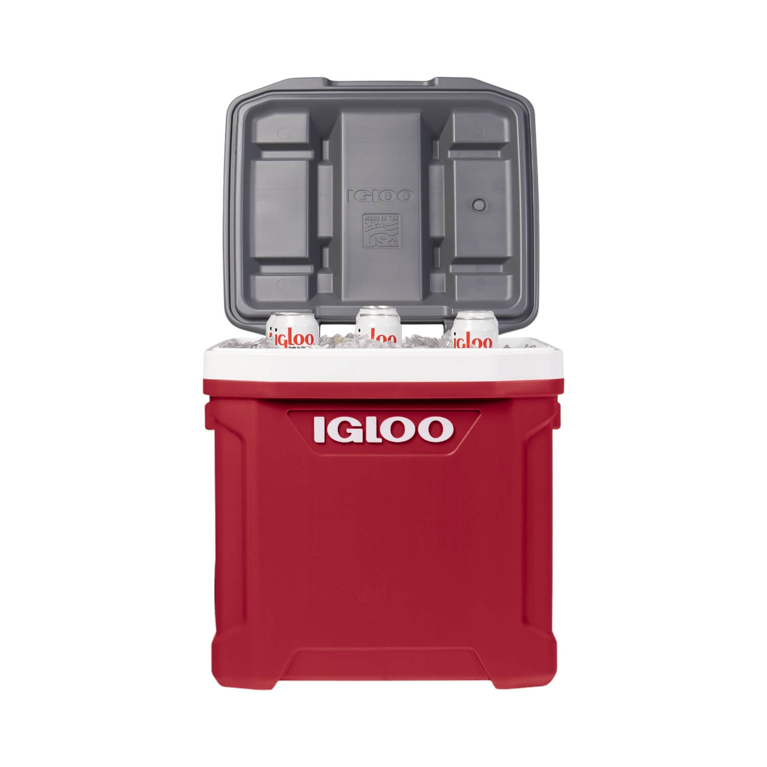 COOLER IGLOO NEVERA HIELERA LATITUDE RUEDAS ROJO 57 LITROS IG34666 PVC - 7