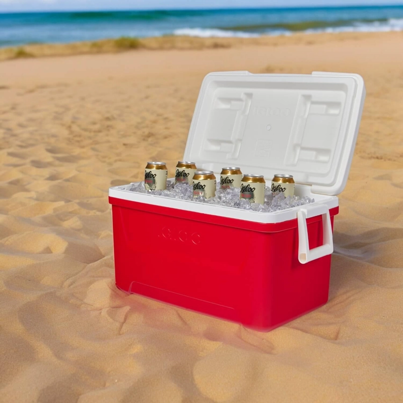 COOLER IGLOO NEVERA HIELERA LAGUNA ROJO 45 LITROS IG50063 PVC - 8