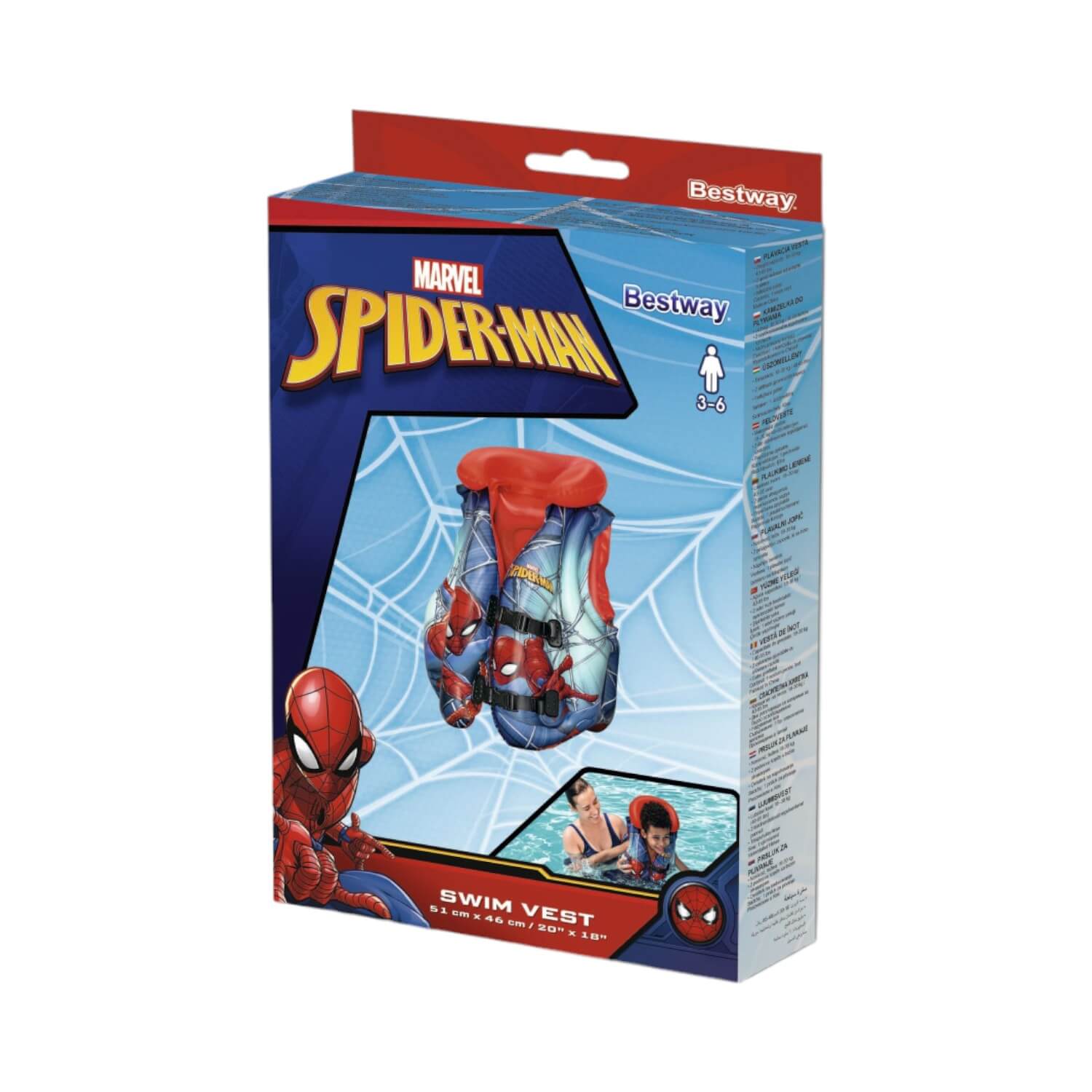 CHALECO BESTWAY 98014 SALVAVIDAS INFLABLE SPIDERMAN NIÑOS 3-6 AÑOS - 3